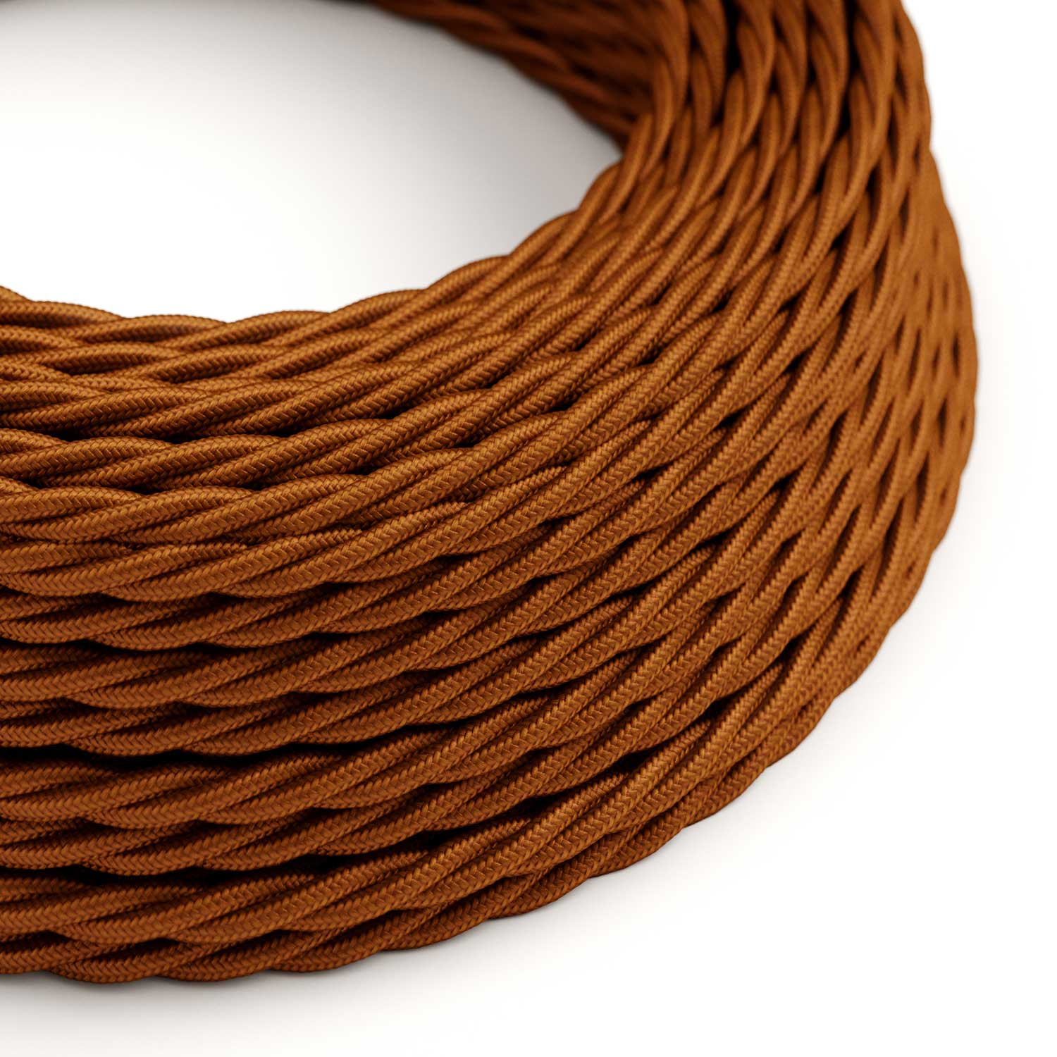 Câble électrique en tissu tressé couleur Whiskey - L’Original Creative Cables, pour lampes personnalisées - TM22