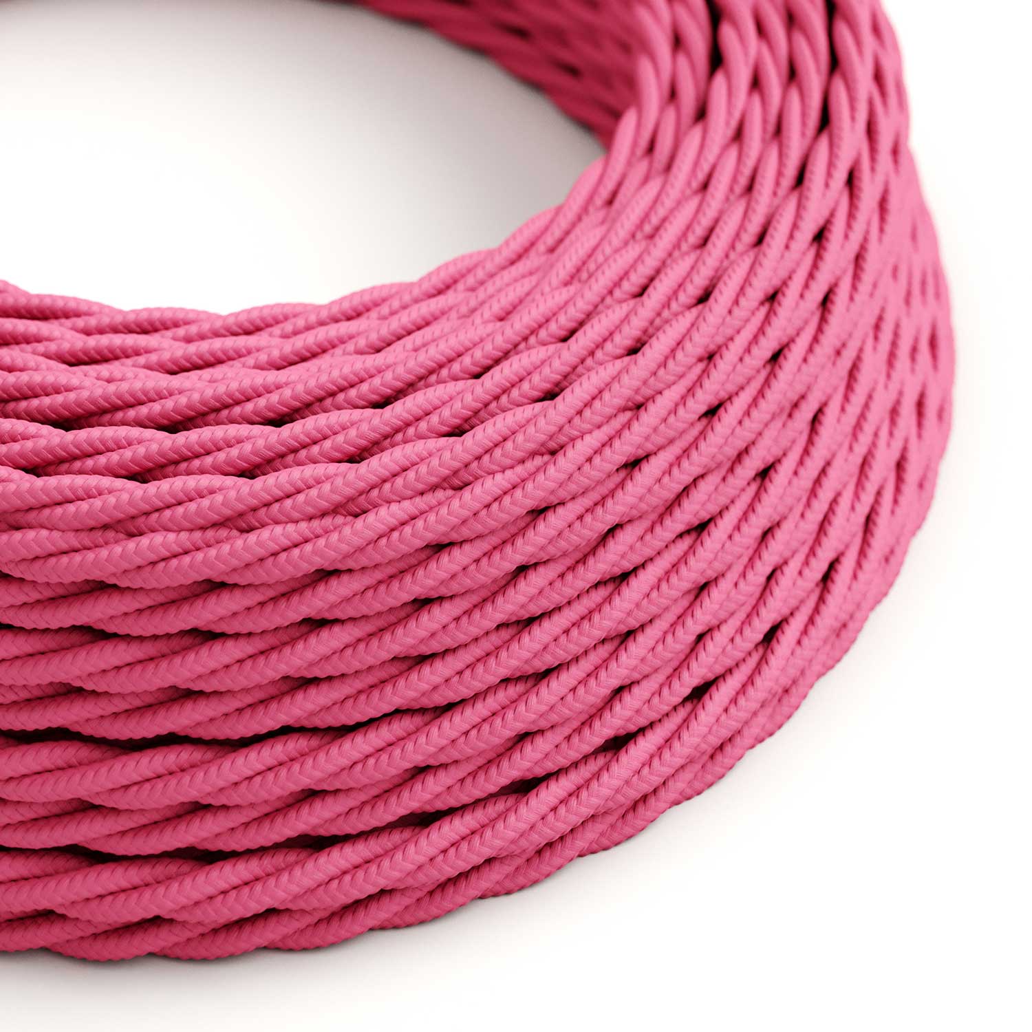 Câble électrique en tissu tressé Rose Fuchsia - L’Original Creative Cables, pour créer tes lampes - TM08