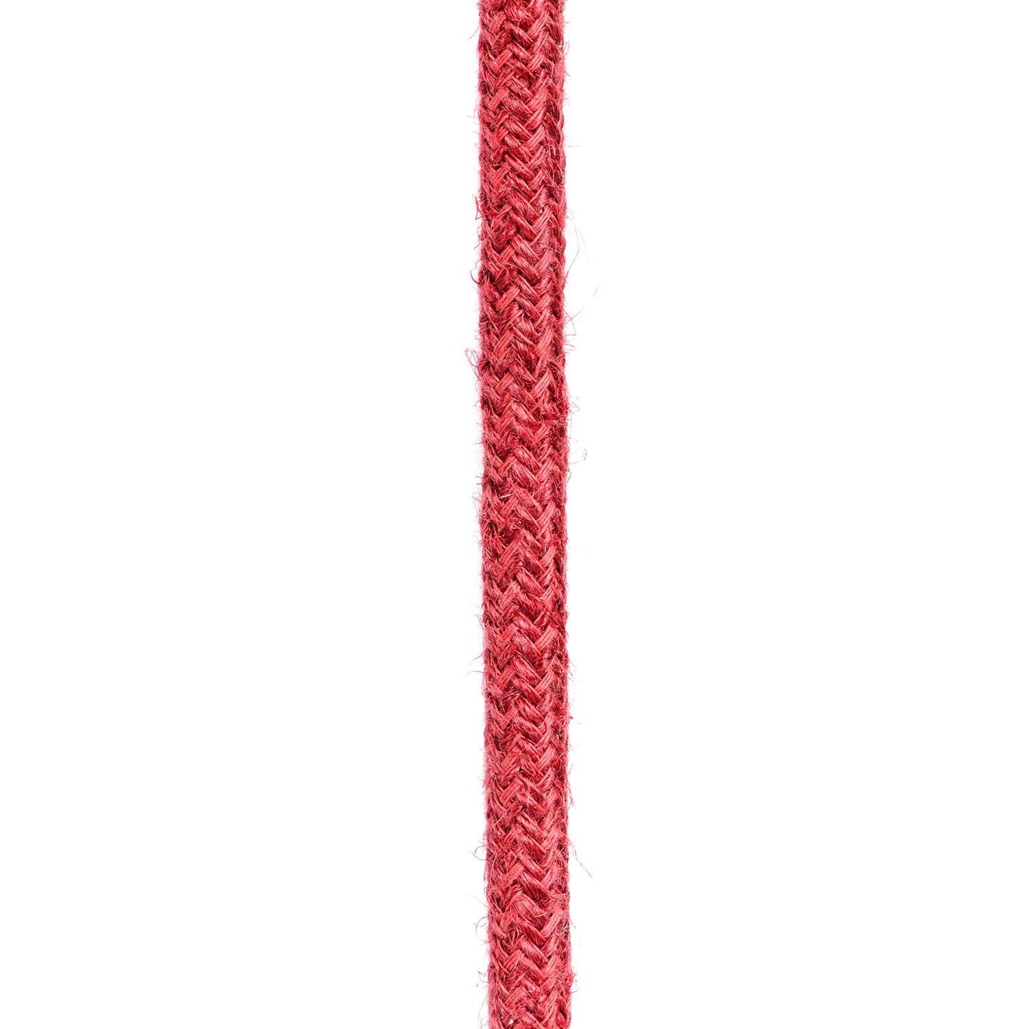 Câble électrique revêtu de jute Rouge Cerise - Image 5