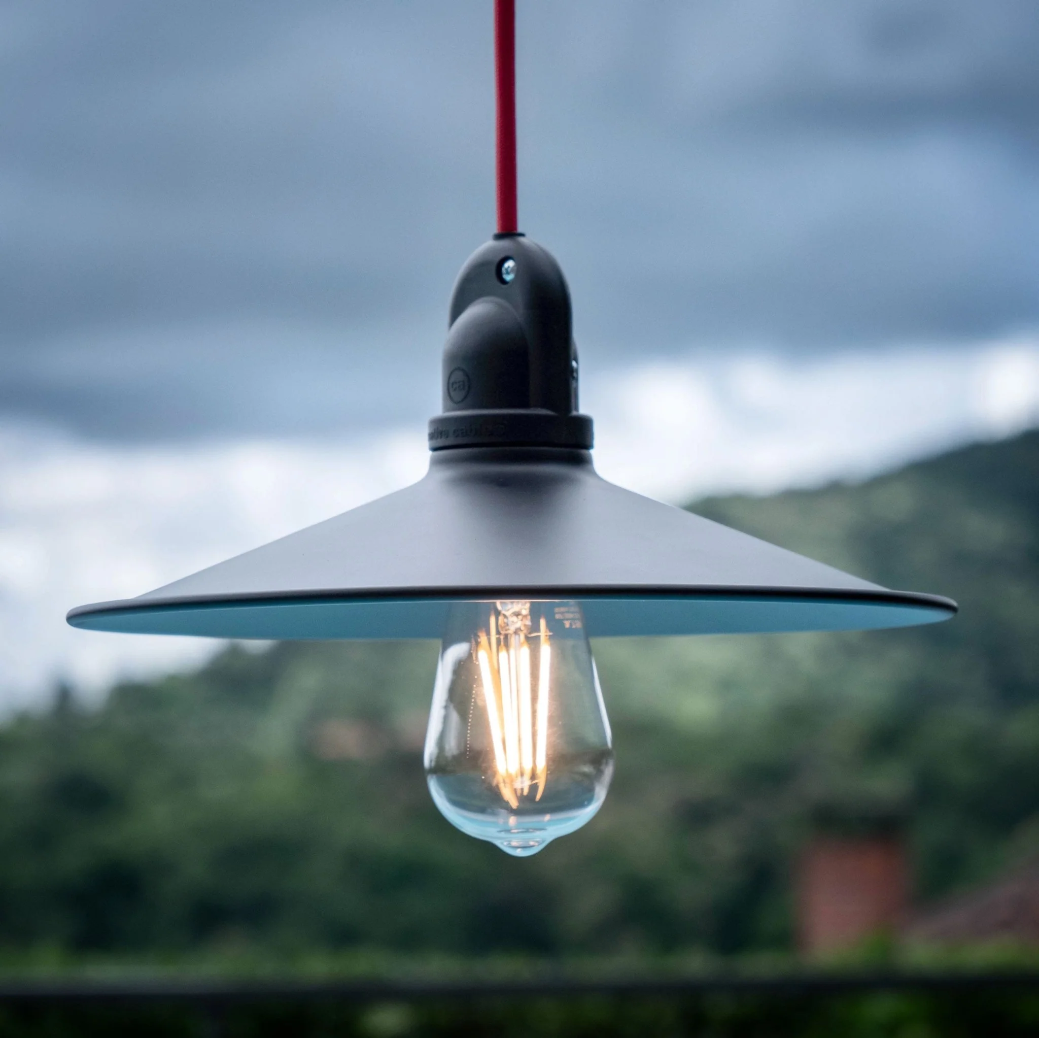 Câble électrique rond résistant UV avec revêtement tissu rouge SM09 pour l’extérieur - Compatible Eiva Outdoor - Image 4