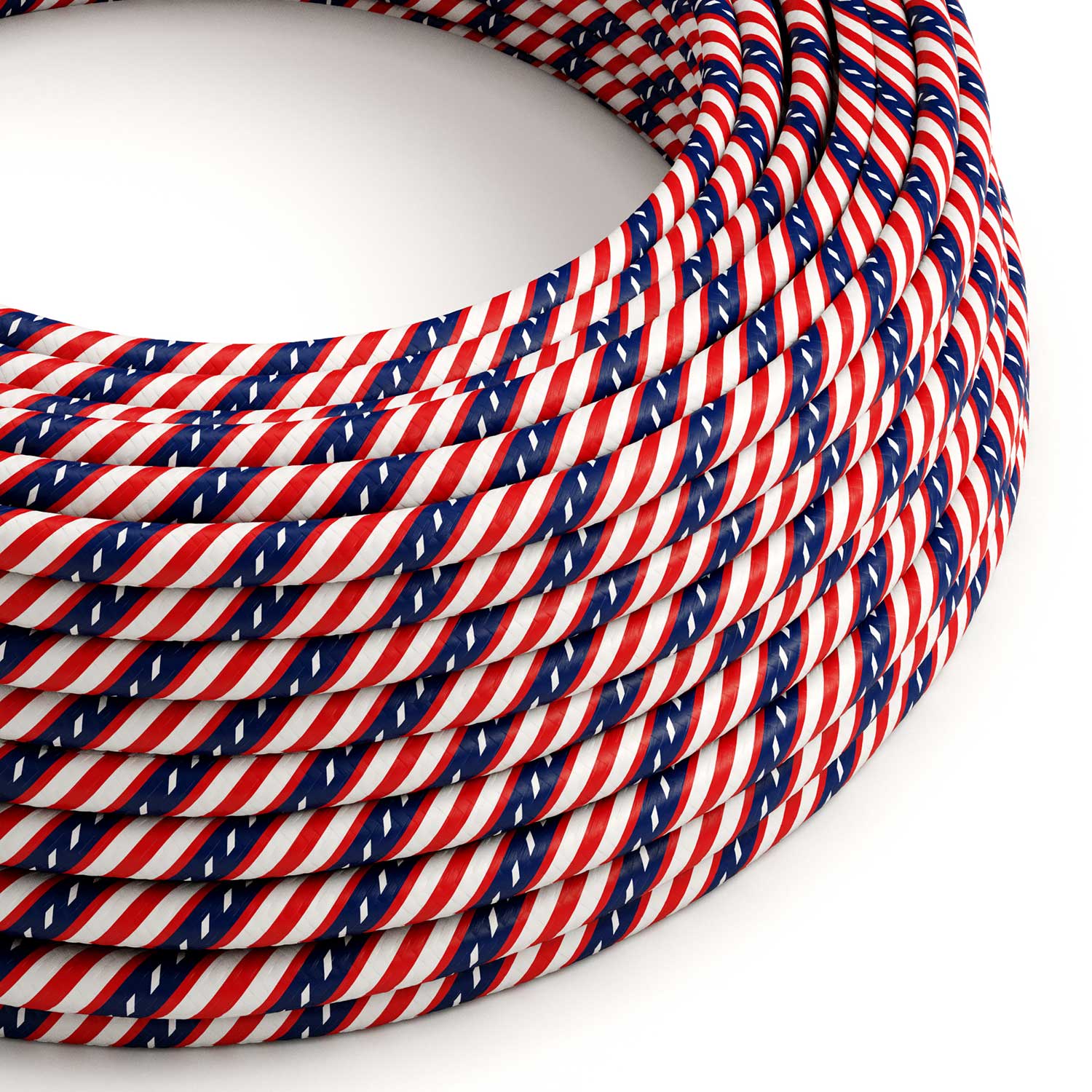 Câble Electrique Rond Vertigo HD recouvert de tissu Washington ERM45