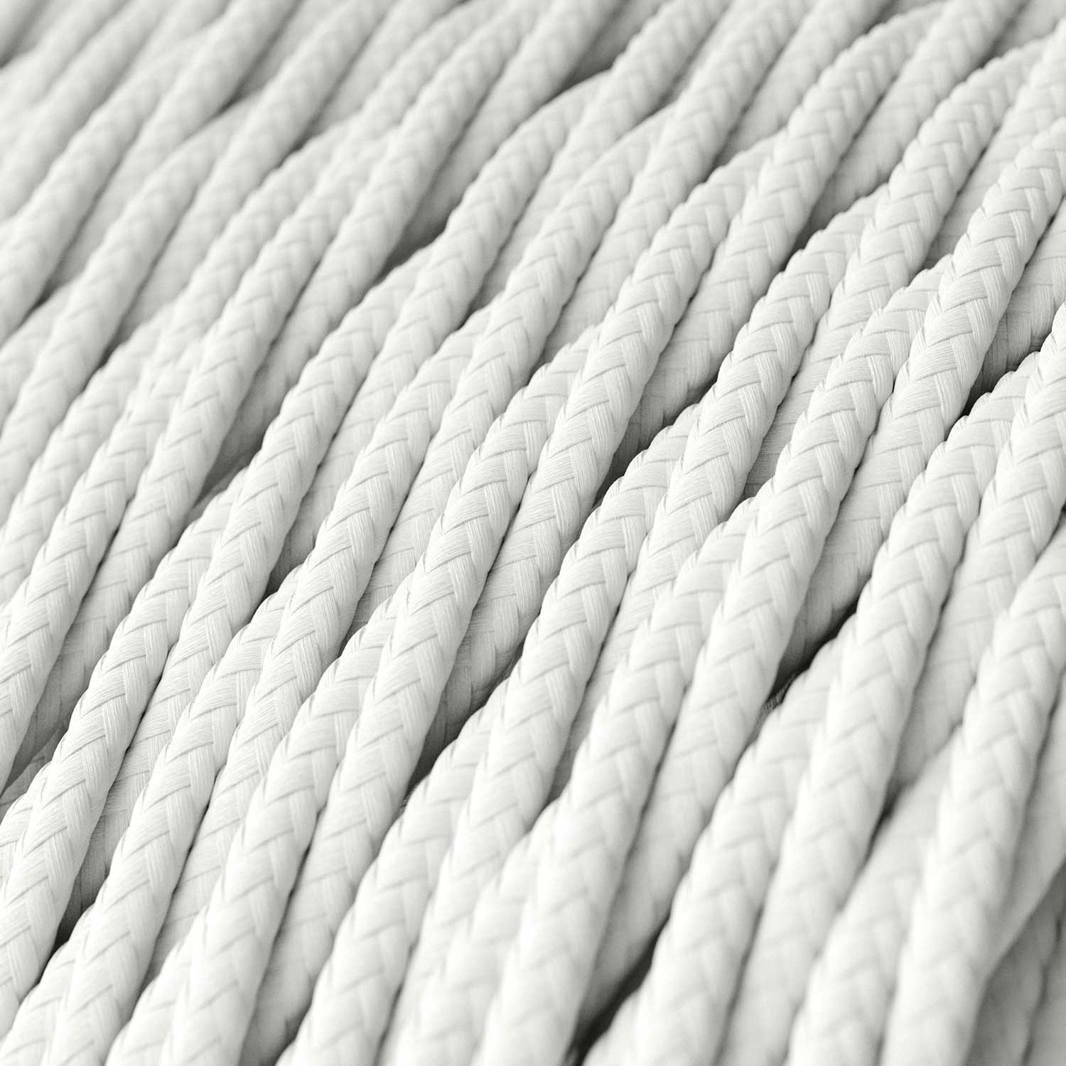 Câble électrique torsadé recouvert de rayonne blanche - TM01 - Image 2