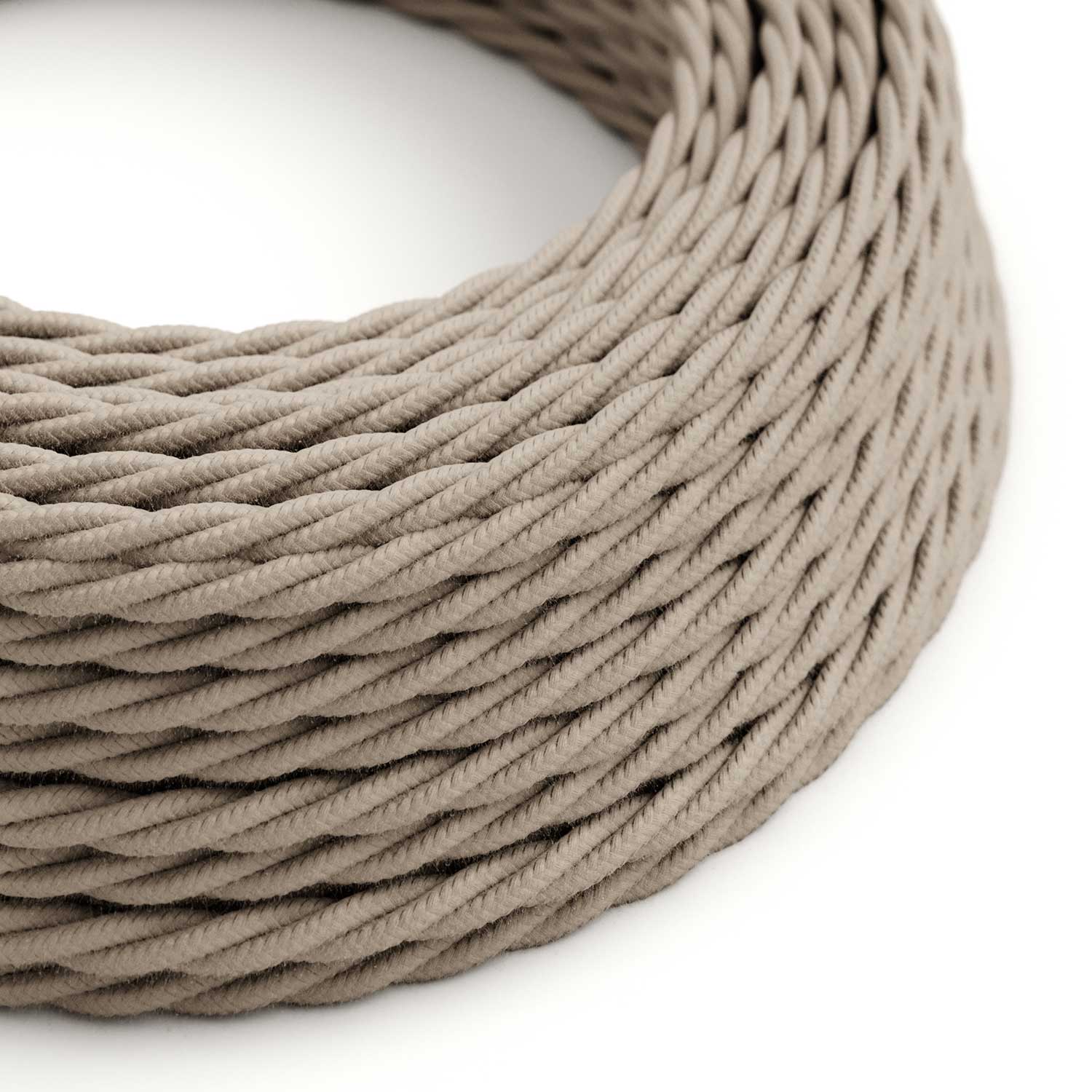 Câble électrique torsadé gainé coton colombe - TC43