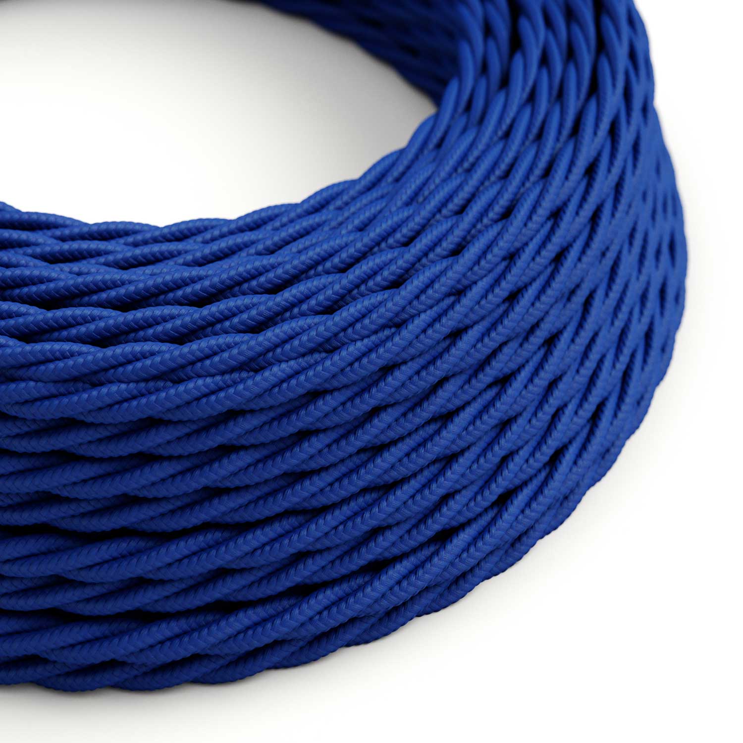 Câble électrique torsadé gainé de rayonne bleue - TM12