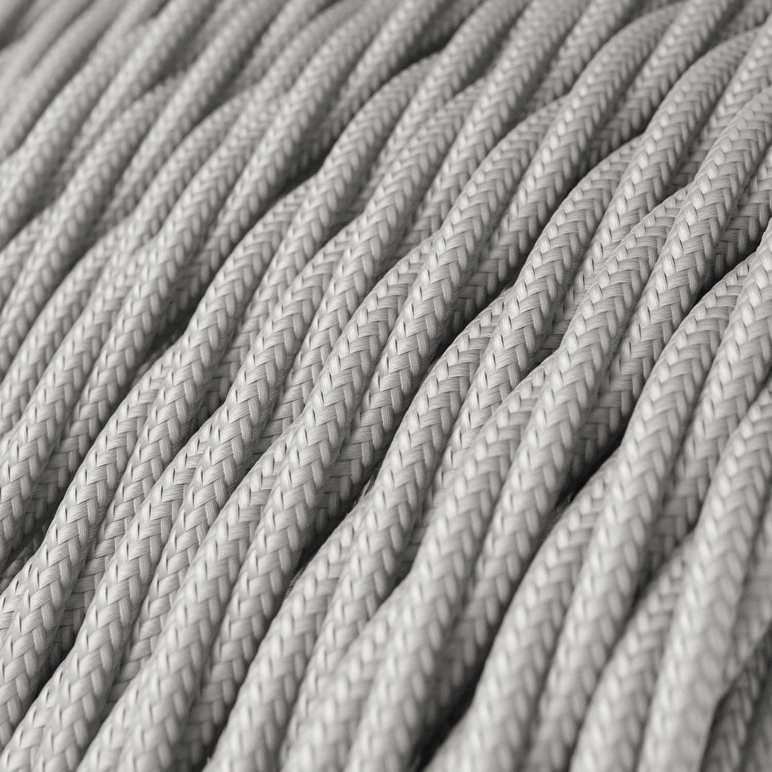 Câble électrique torsadé recouvert de rayonne argentée - TM02 - Image 2