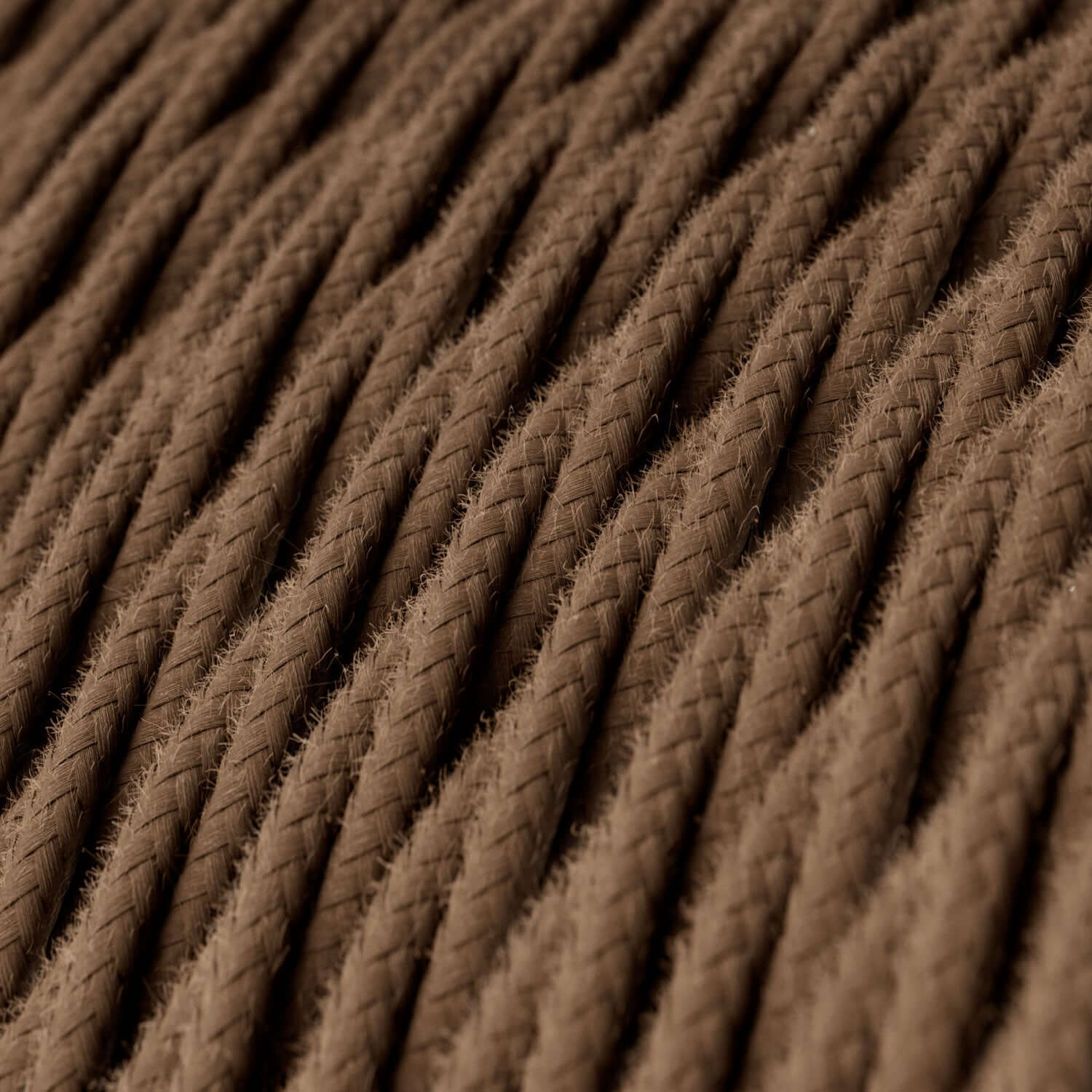 Câble électrique tressé en coton Marron Espresso - L’Original Creative Cables, pour mettre en valeur vos lustres - TC13 - Image 2