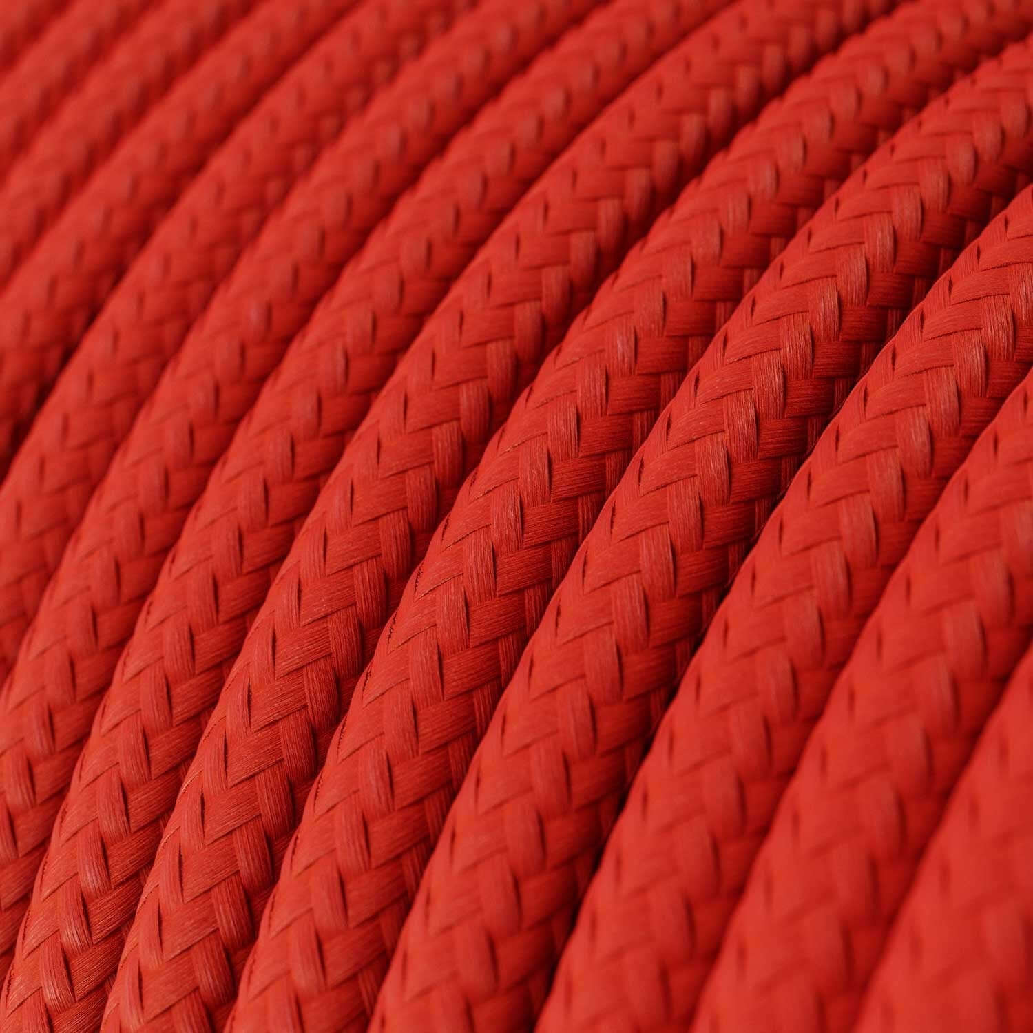 Câble électrique Ultra Soft en silicone gainé de tissu Rouge Feu brillant - RM09 rond 2x0,75 mm - Image 2