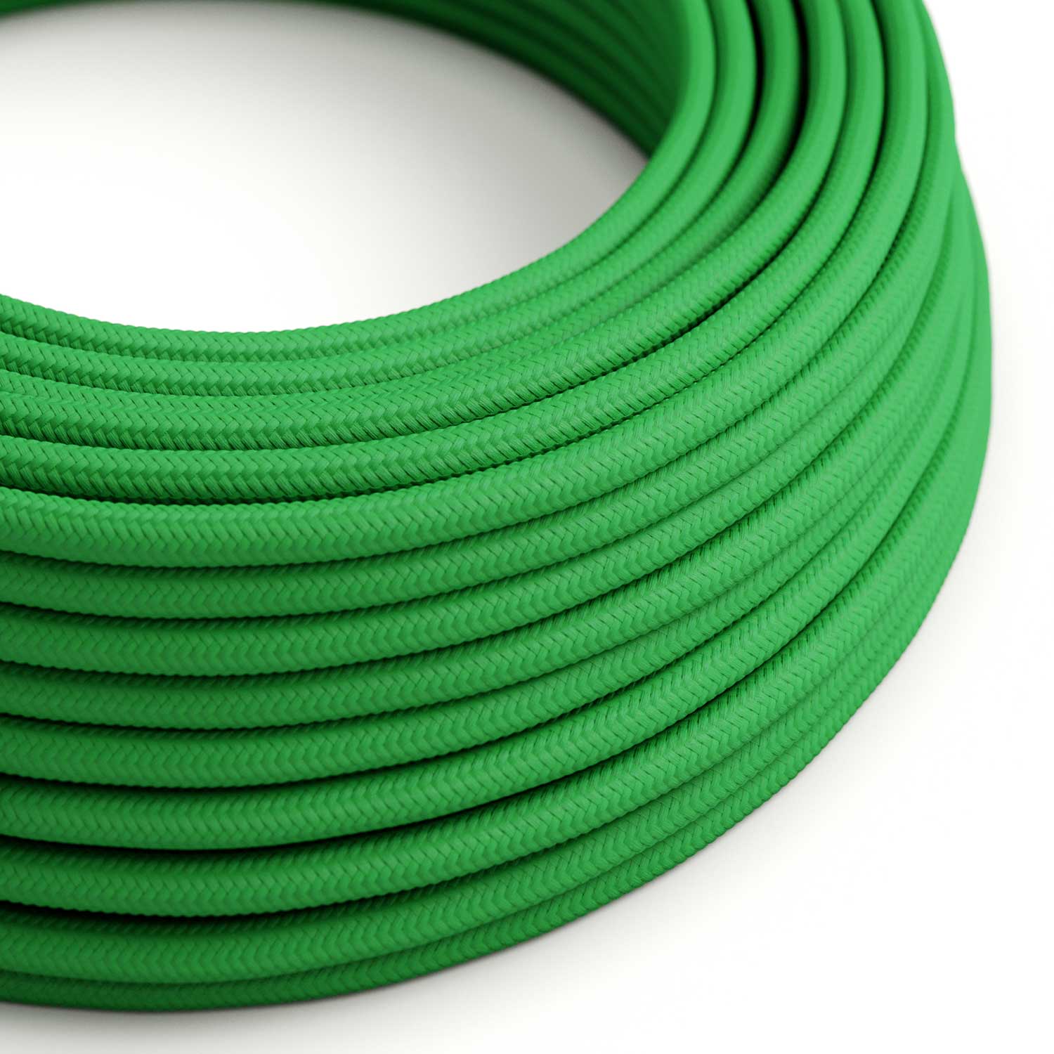 Fil électrique recouvert de tissu - Rayonne Verte RM06 - Certifié UL