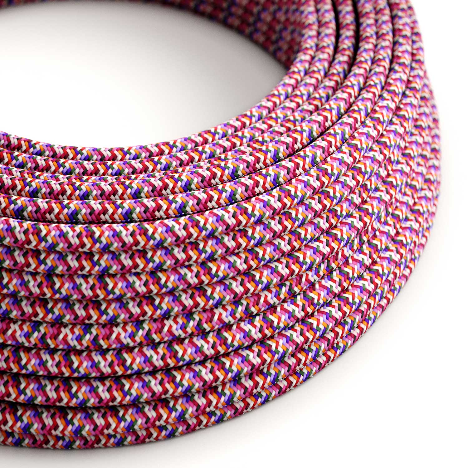 Câble électrique rond gainé Pixel Rose - RX00