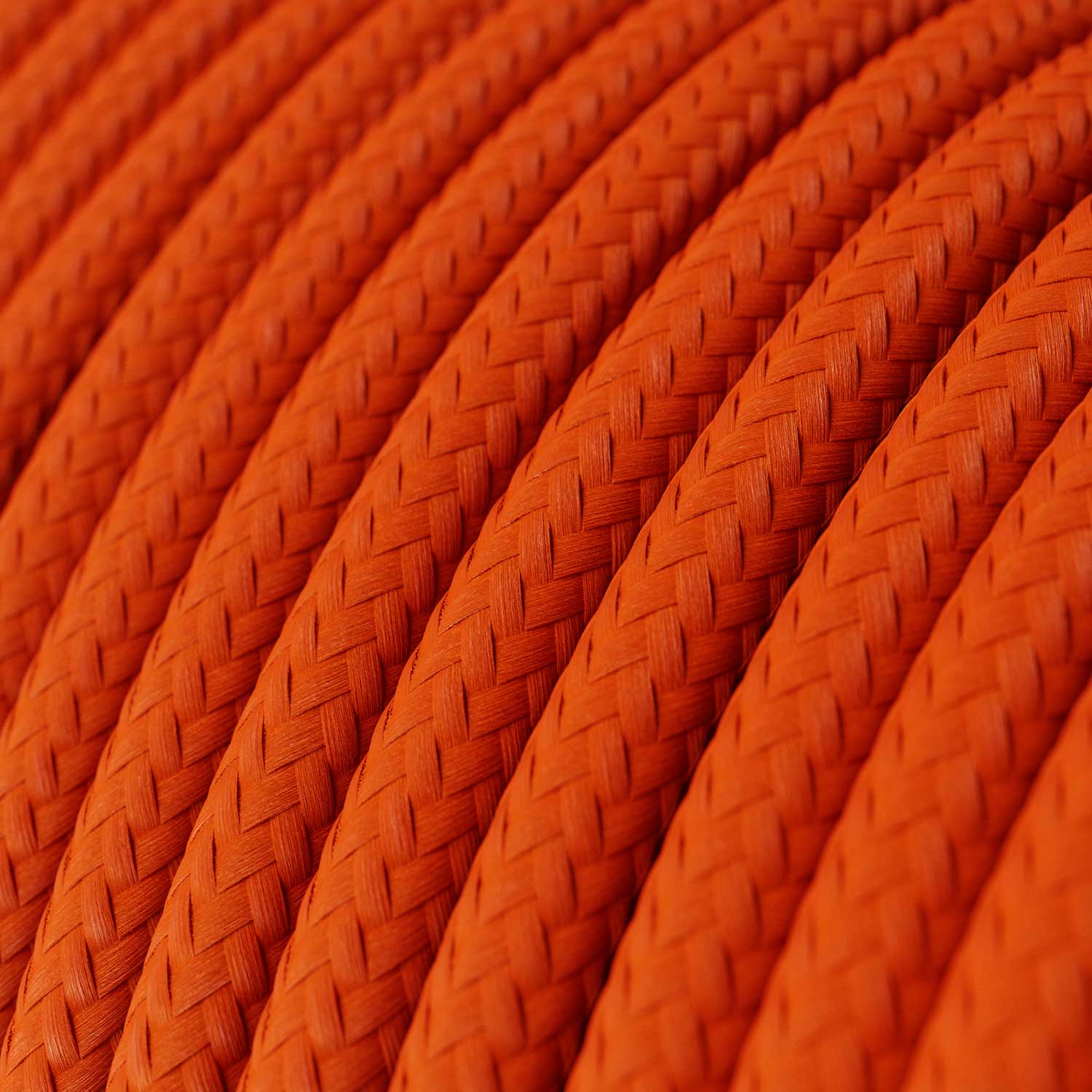 Câble textile Orange Flamme brillant - L’Original Creative-Cables - RM15 rond 2x0,75mm / 3x0,75mm - Image 2