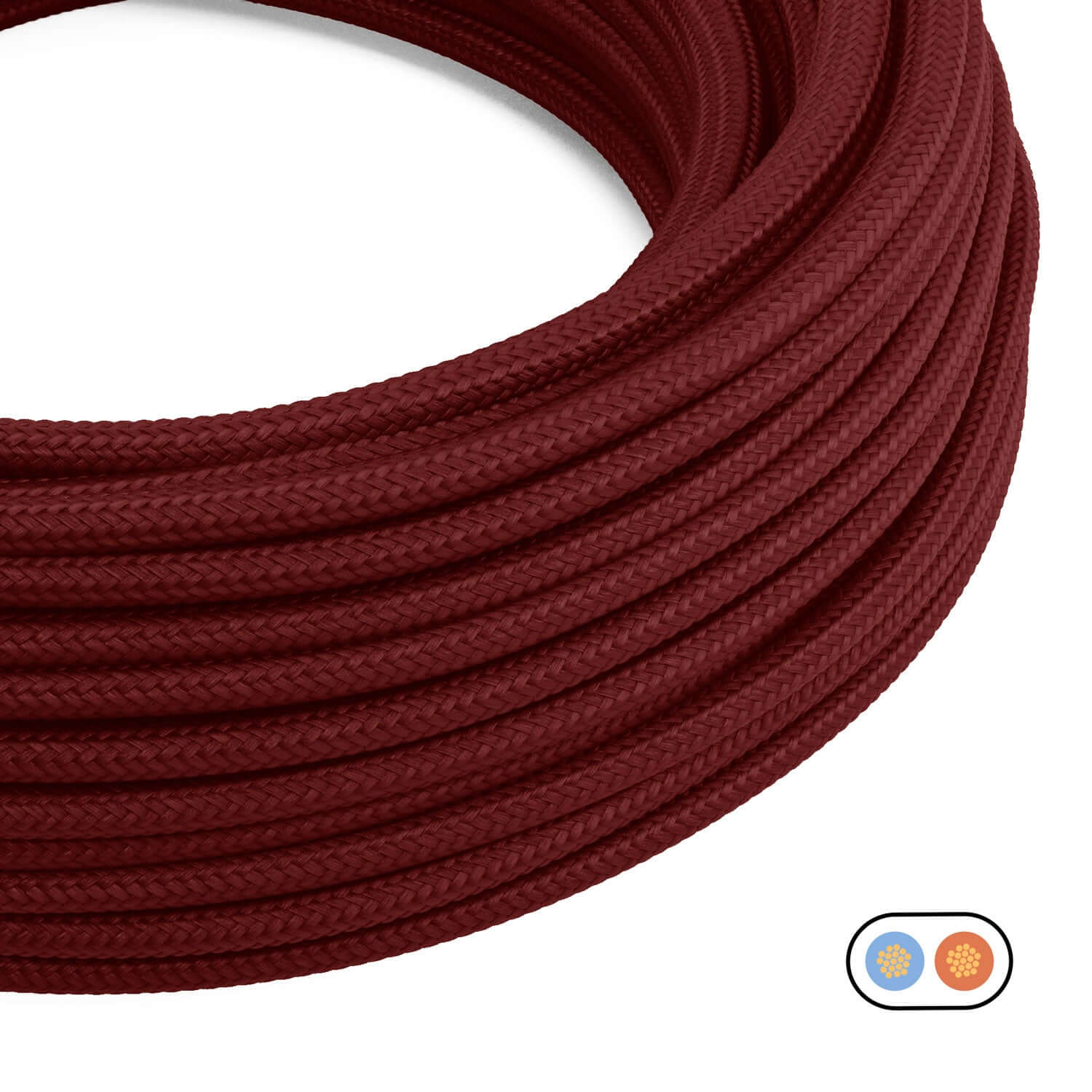 Câble textile plat bordeaux brillant - PM19 - Image 2