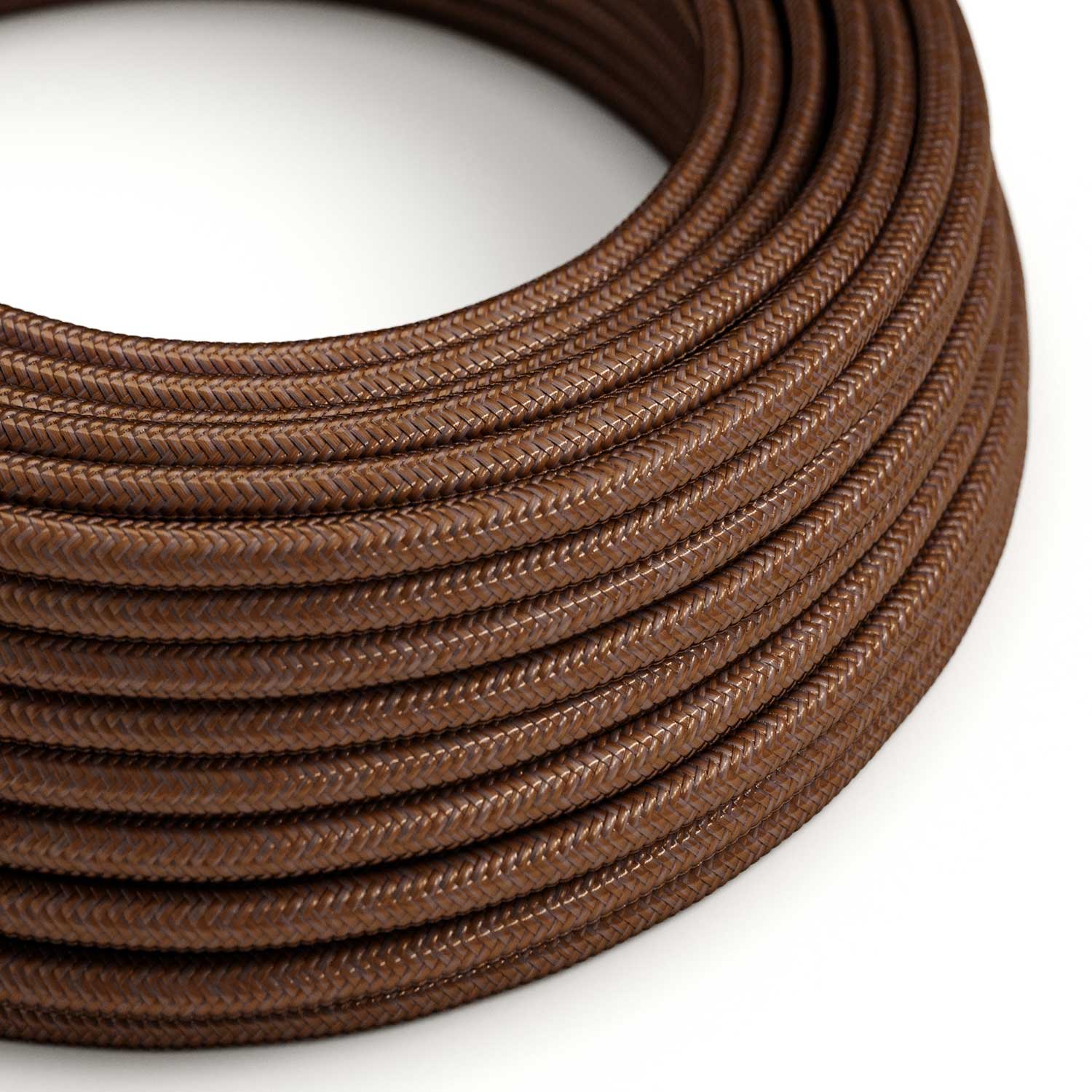 Câble textile pour éclairage couleur Rouille - L’Original Creative Cables, idéal pour lampes classiques et modernes - RM36