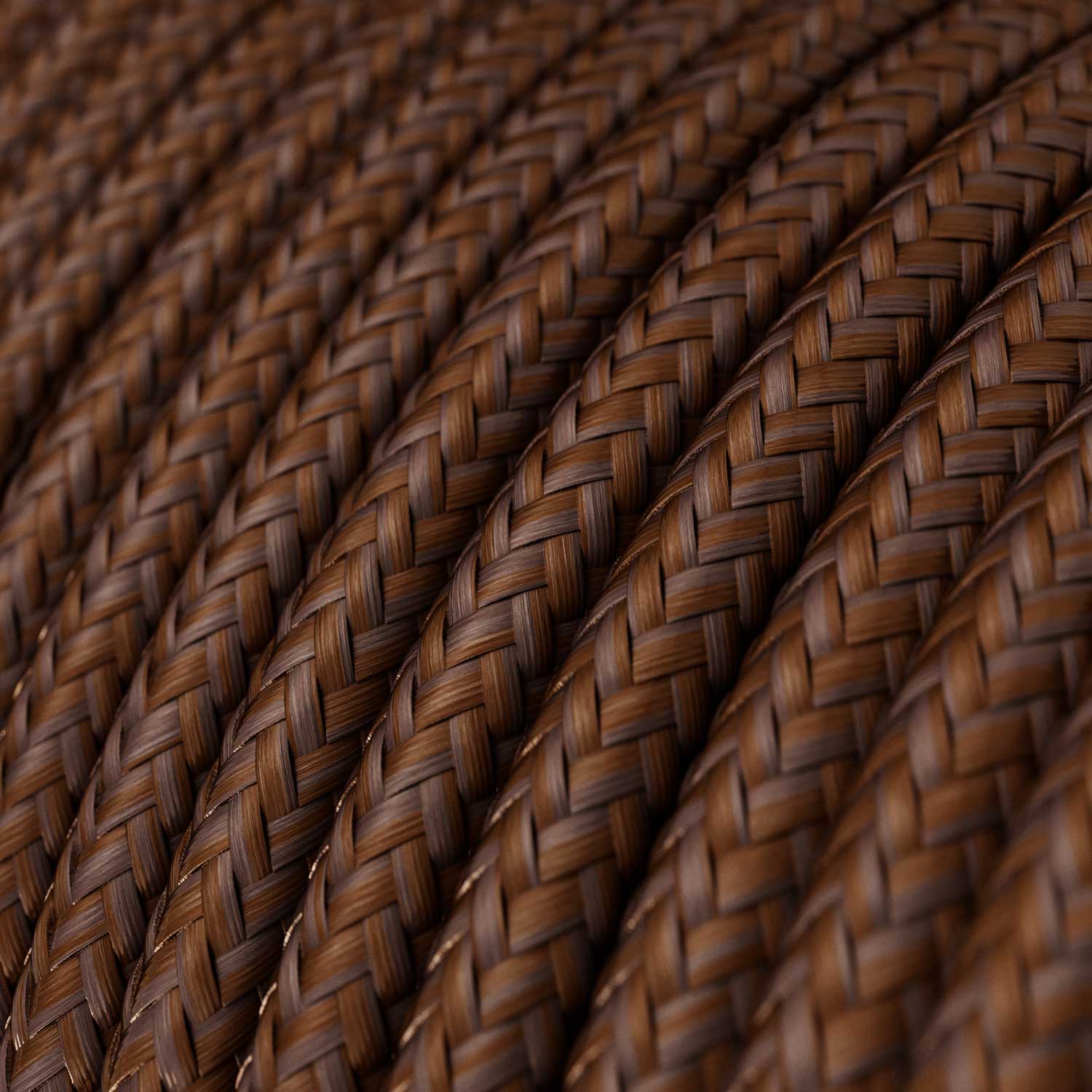 Câble textile pour éclairage couleur Rouille - L’Original Creative Cables, idéal pour lampes classiques et modernes - RM36 - Image 2