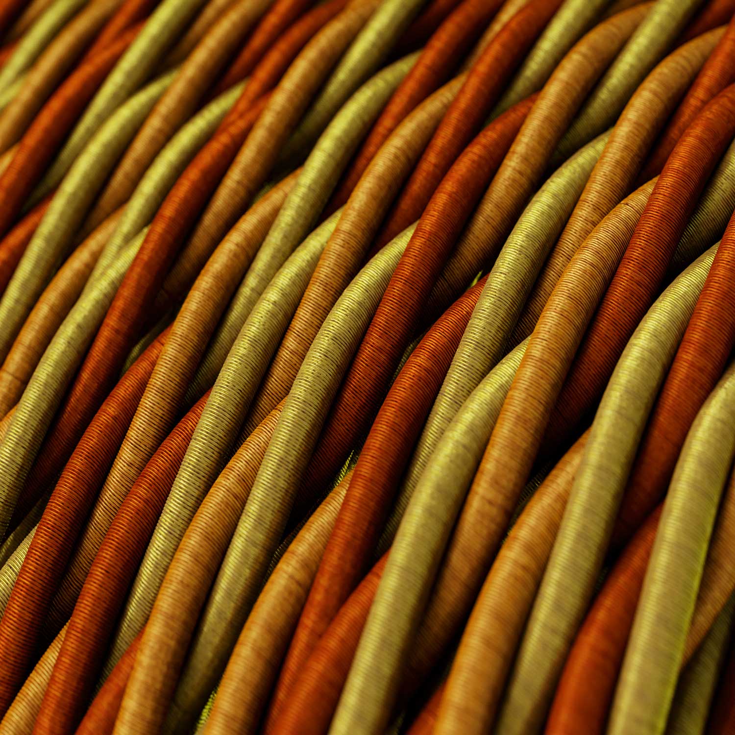 Câble textile pour éclairage Orange brillant - L’Original Creative Cables, le meilleur choix pour lampes modernes - TG04 - Image 2