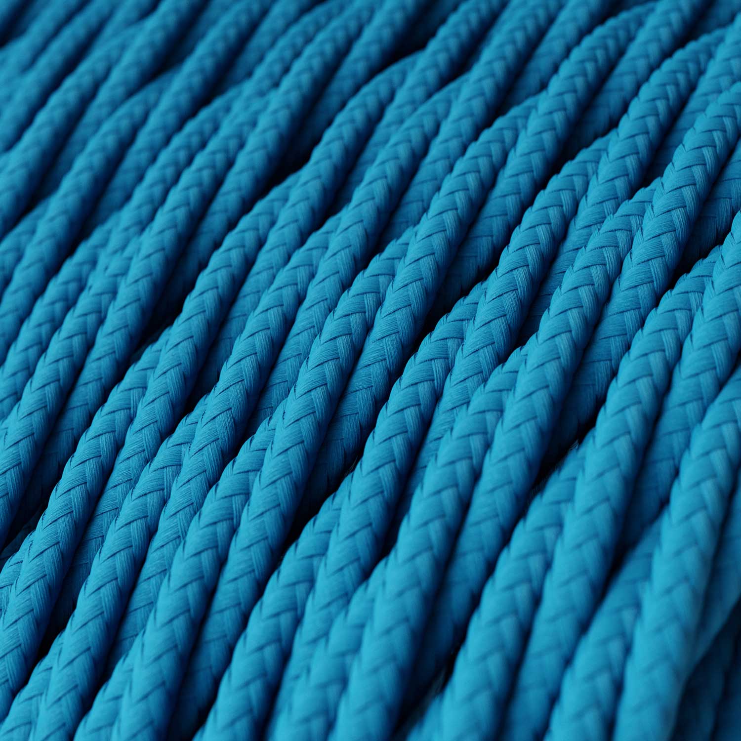 Câble électrique torsadé recouvert de Rayonne Bleu Clair - TM11 - Image 2