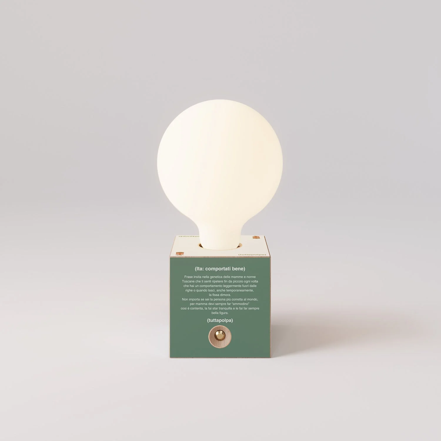 Lampe à batterie Cabless03 « Fai ammodino » avec ampoule globe effet porcelaine - Tuttapolpa - Image 4