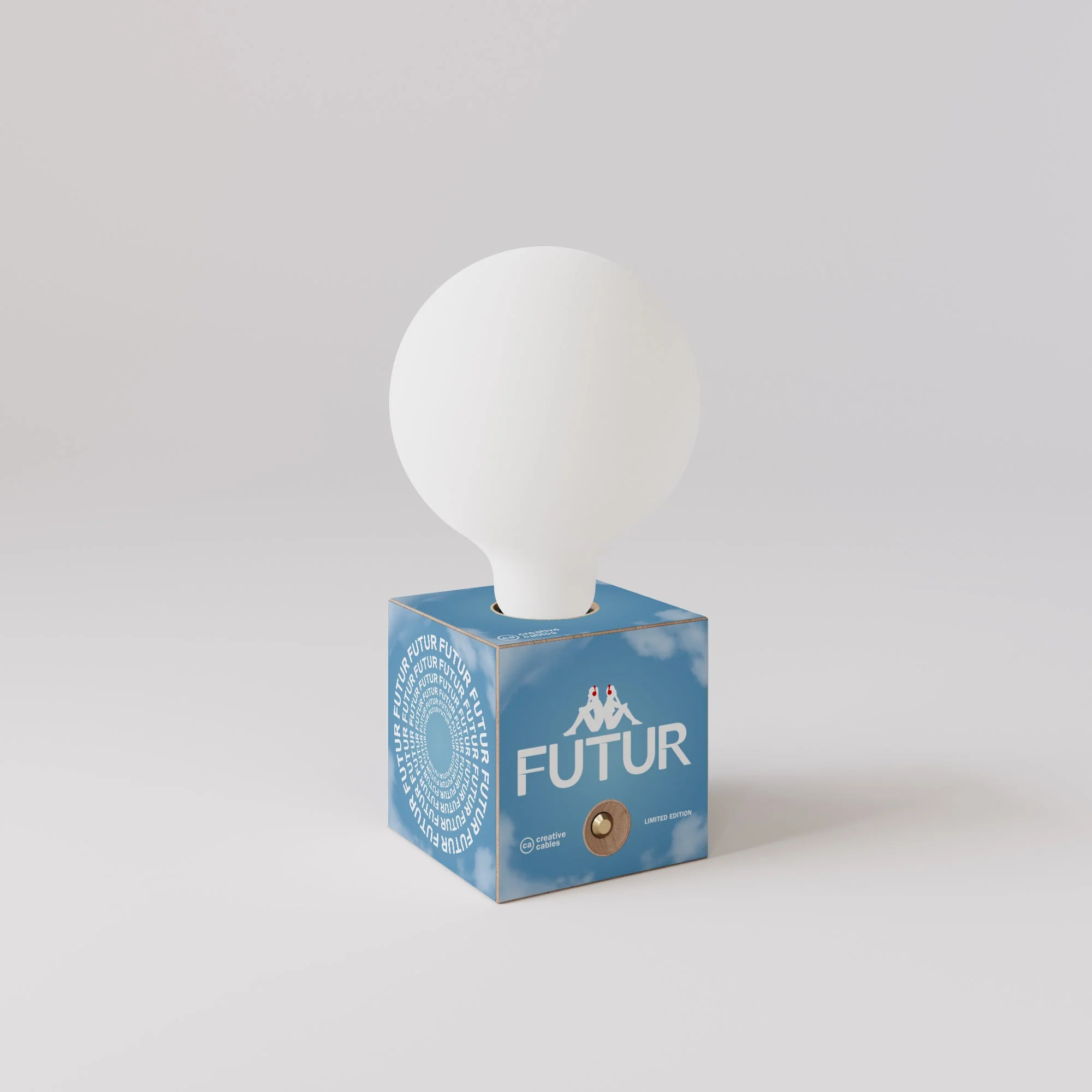 Lampe à batterie Cabless03 « Futur » avec ampoule globe effet porcelaine - Futur Festival - Image 3