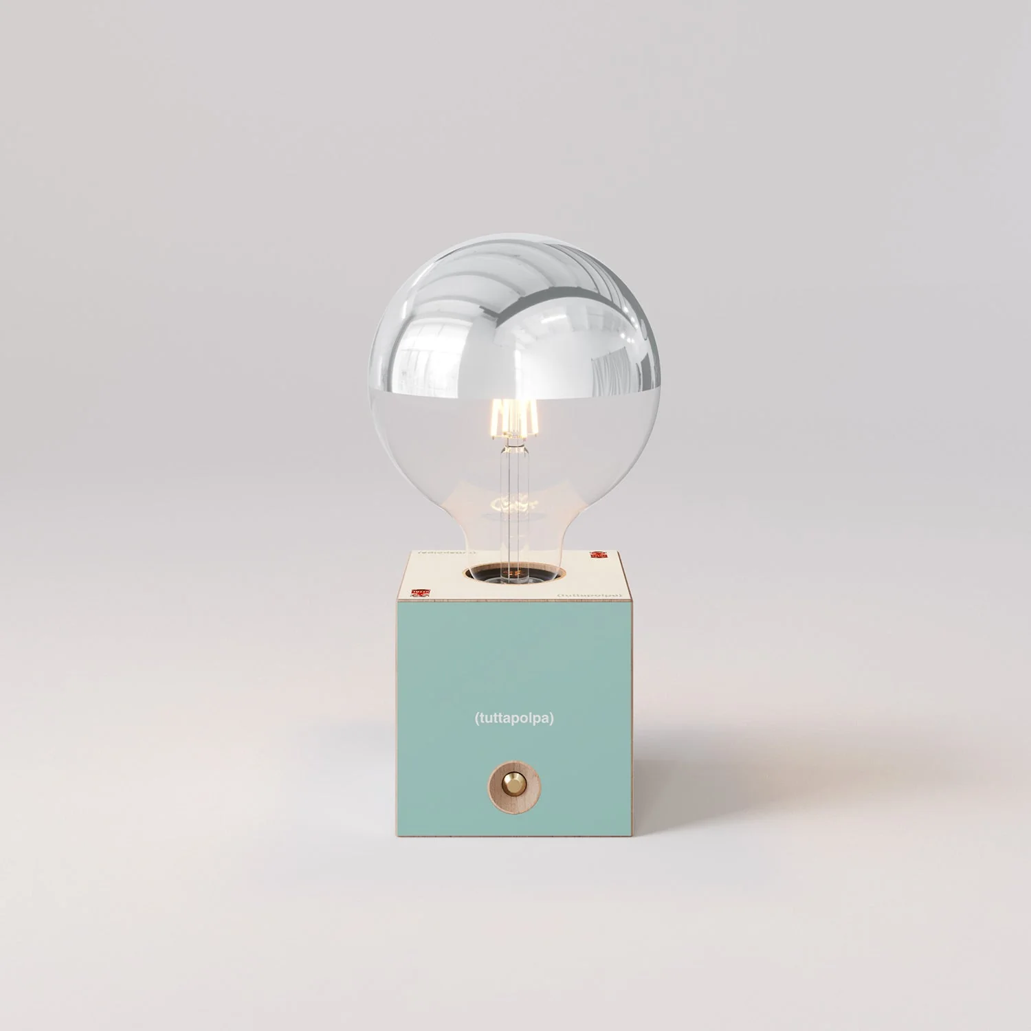 Lampe à batterie Cabless03 « Pensati all’Elba » avec ampoule globe demi-sphère argent - Tuttapolpa - Image 4