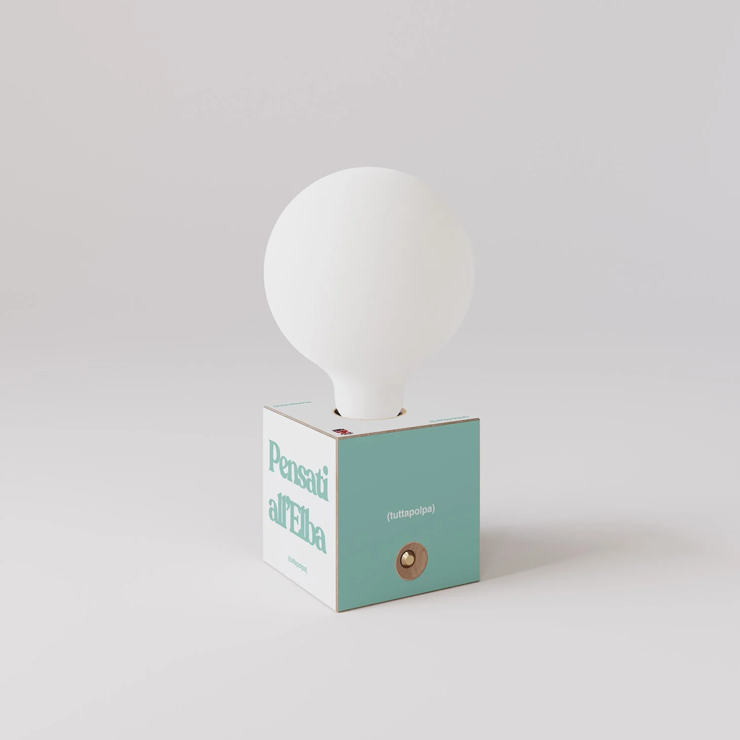Lampe à batterie Cabless03 « Pensati all’Elba » avec ampoule globe effet porcelaine - Tuttapolpa - Image 3