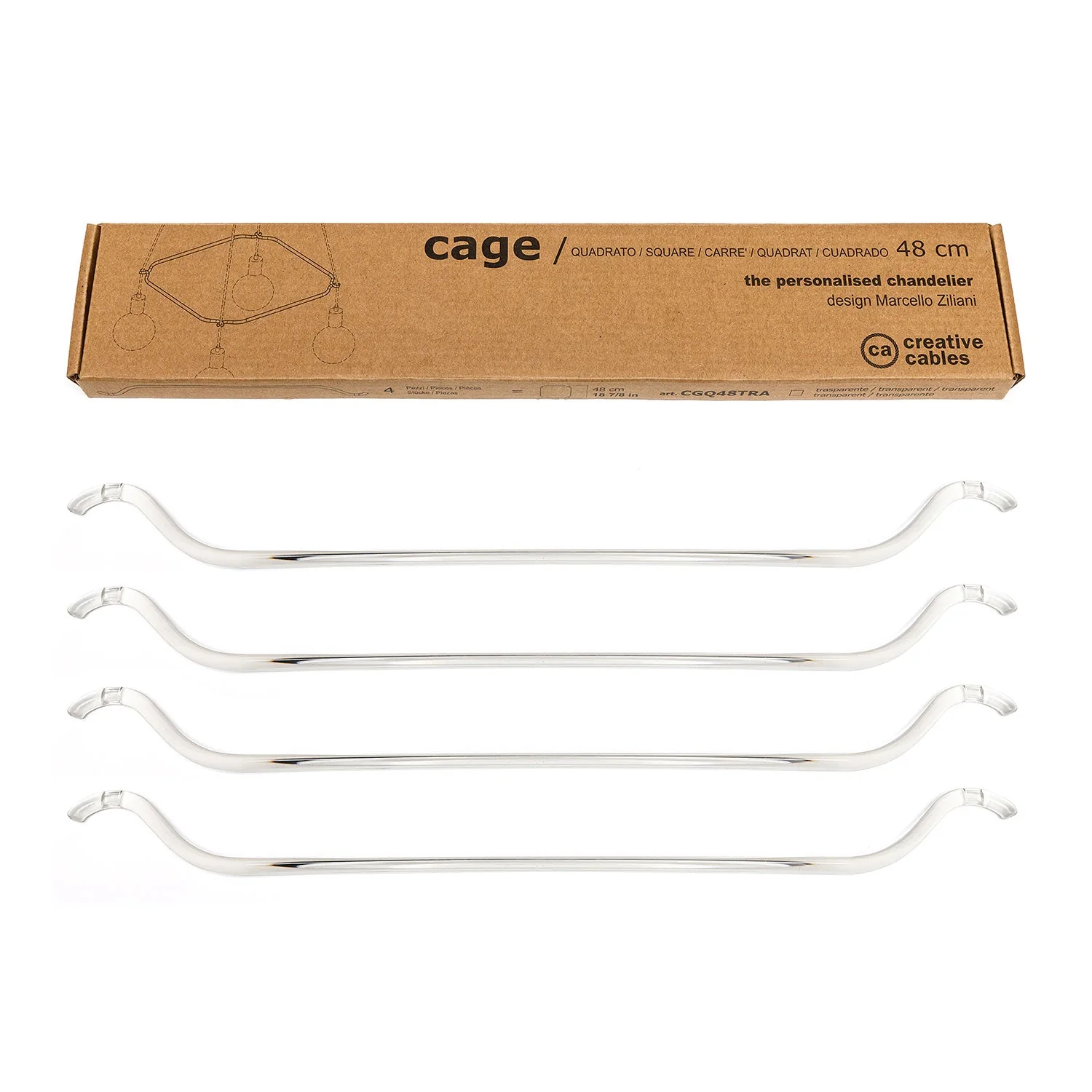 Cage Carré - Structure pour lustres - Transparent - Image 7