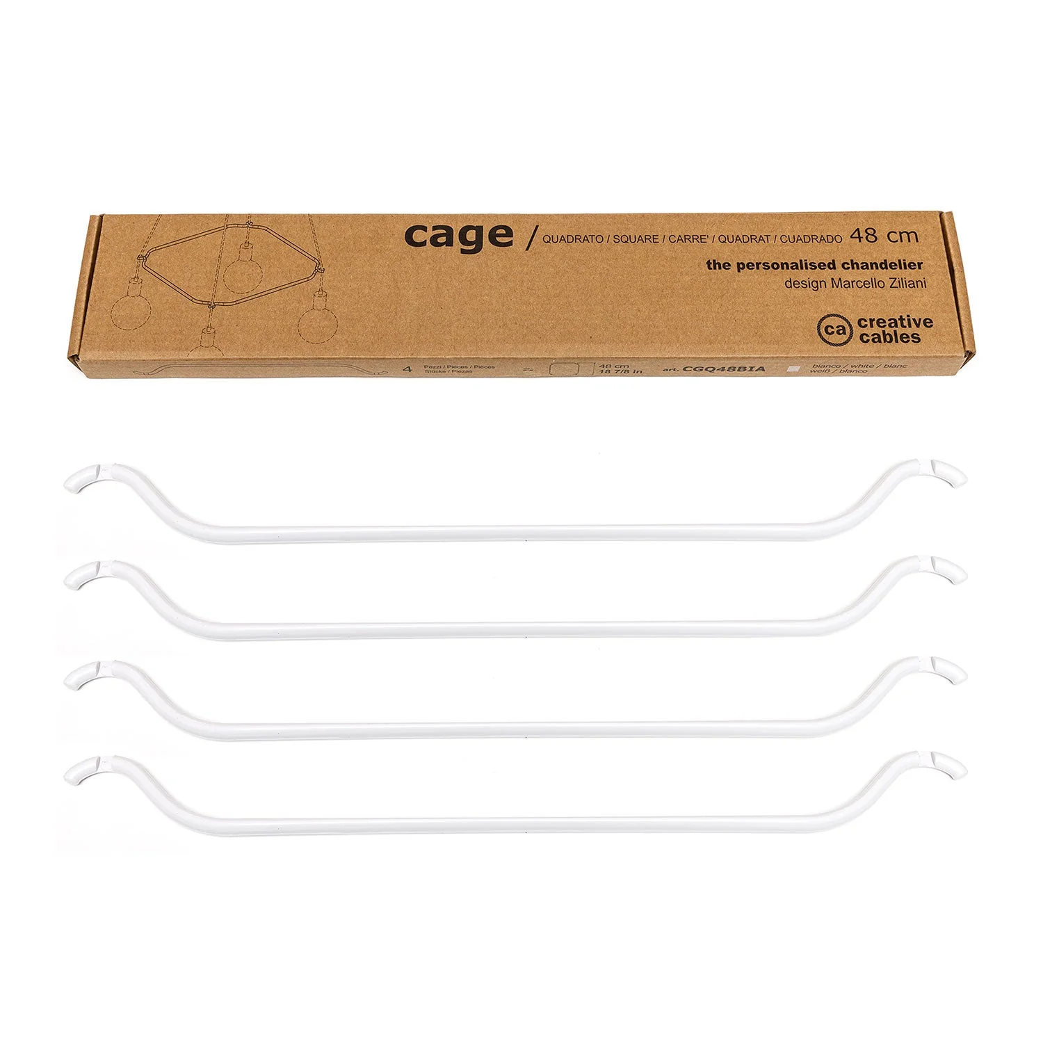 Cage Carré - Structure pour lustres - Blanc - Image 7