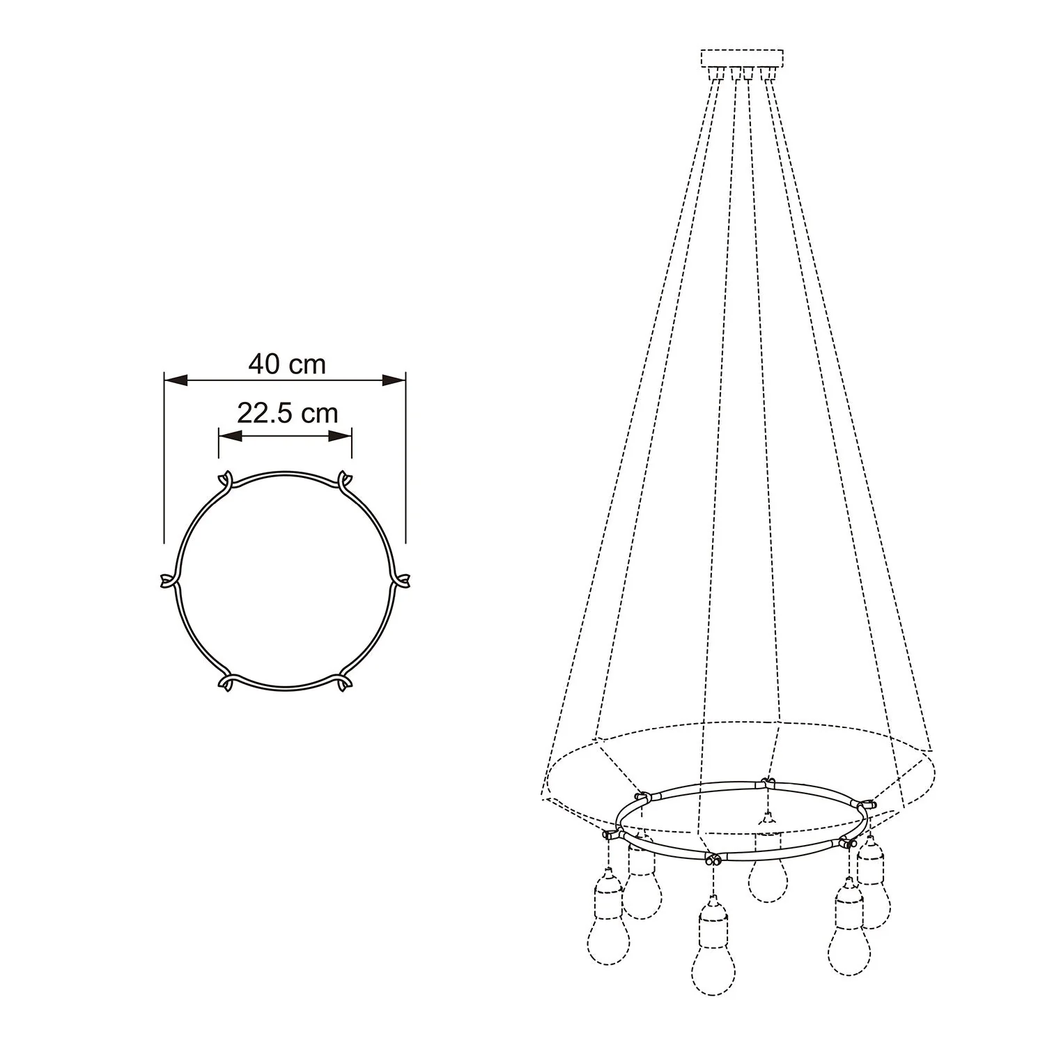 Cage Cerchio - Structure pour lustres - Transparent - Image 4