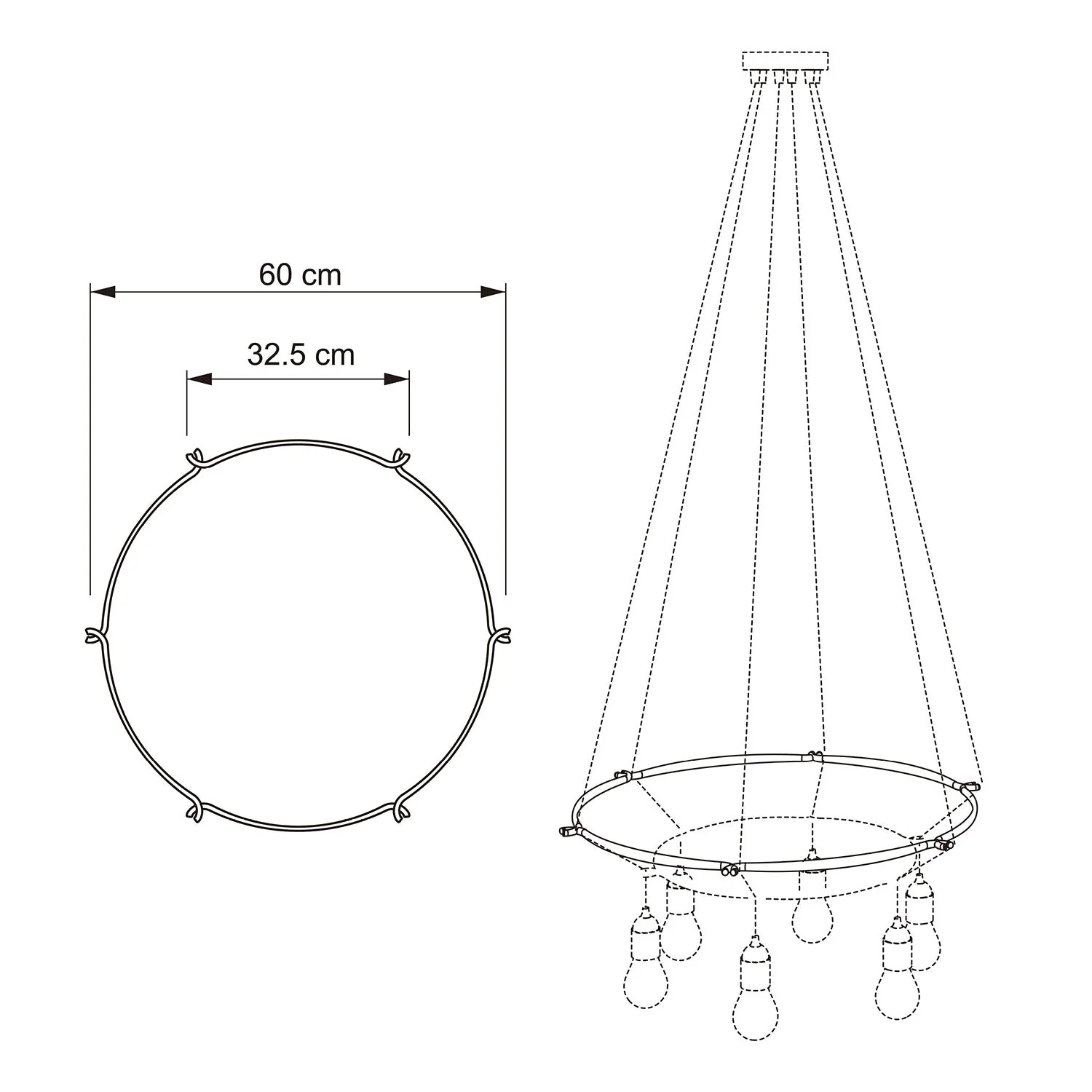 Cage Cerchio - Structure pour lustres - Transparent - Image 9