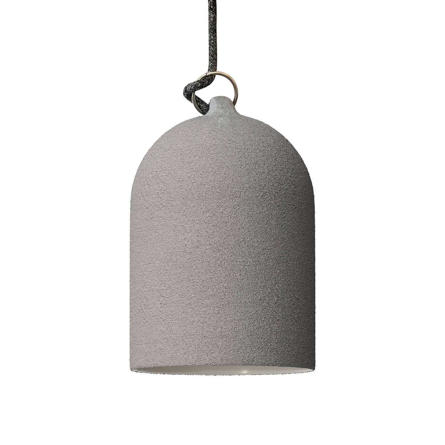 Campana Mini, abat-jour XS en céramique pour suspension - Fabriqué en Italie - Effet béton
