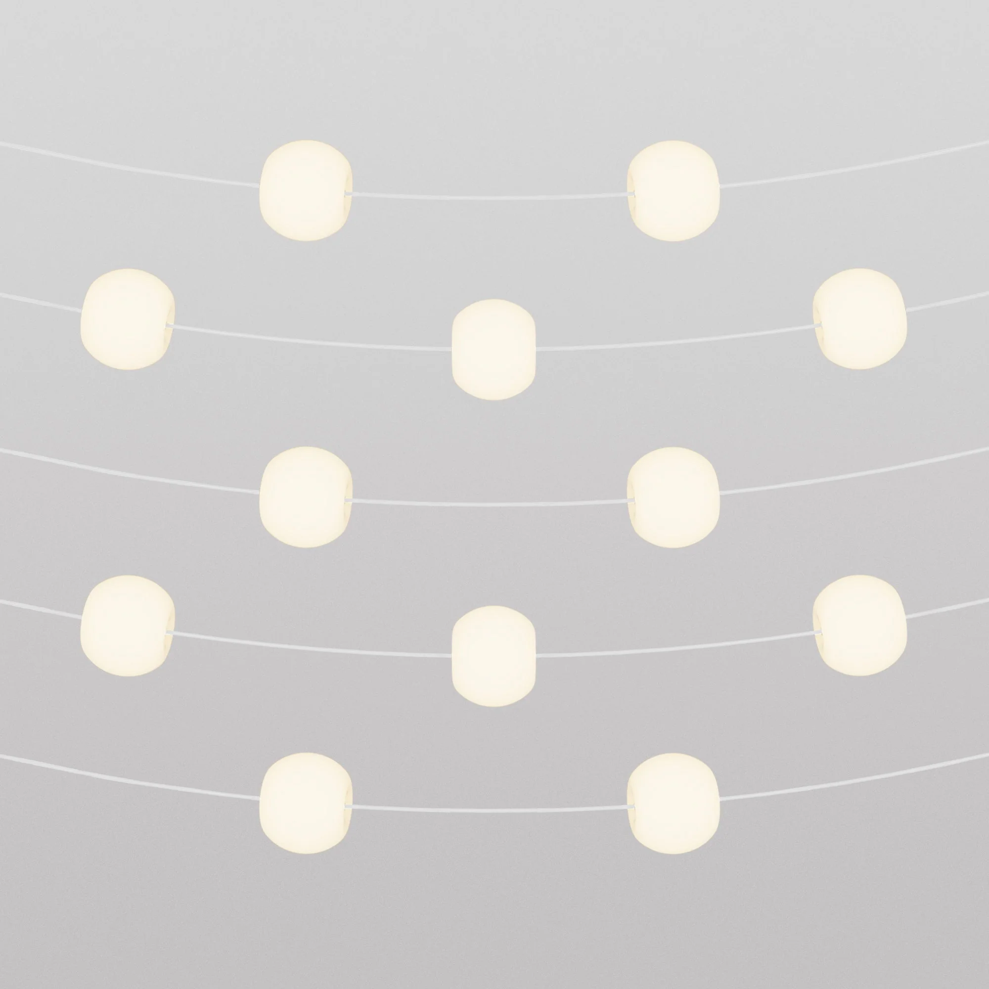 Guirlande lumineuse 12 points lumineux pour extérieur IP67 Blanc Sable avec fiche UK - Marina12 Cherry