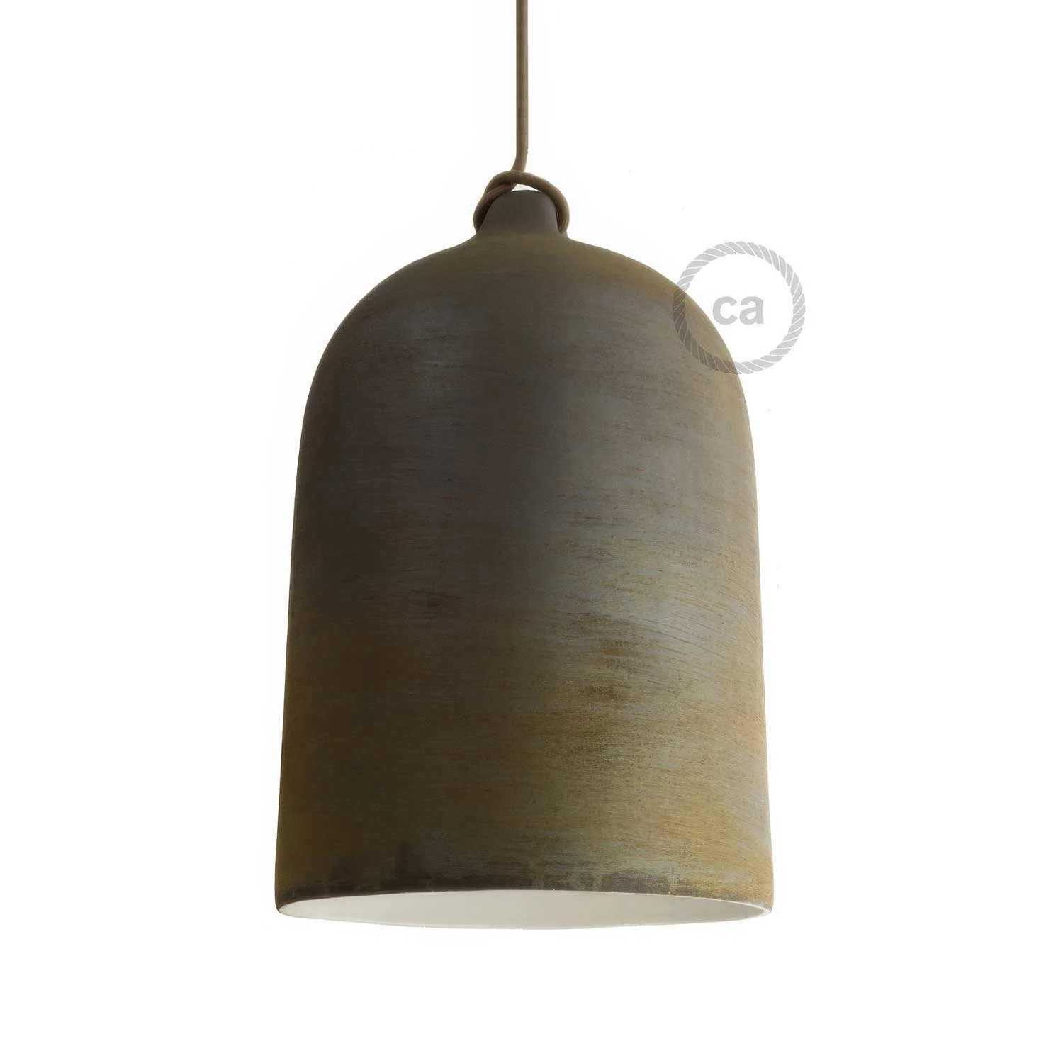 Campana, abat-jour XL en céramique pour suspension - Fabriqué en Italie - Effet corten
