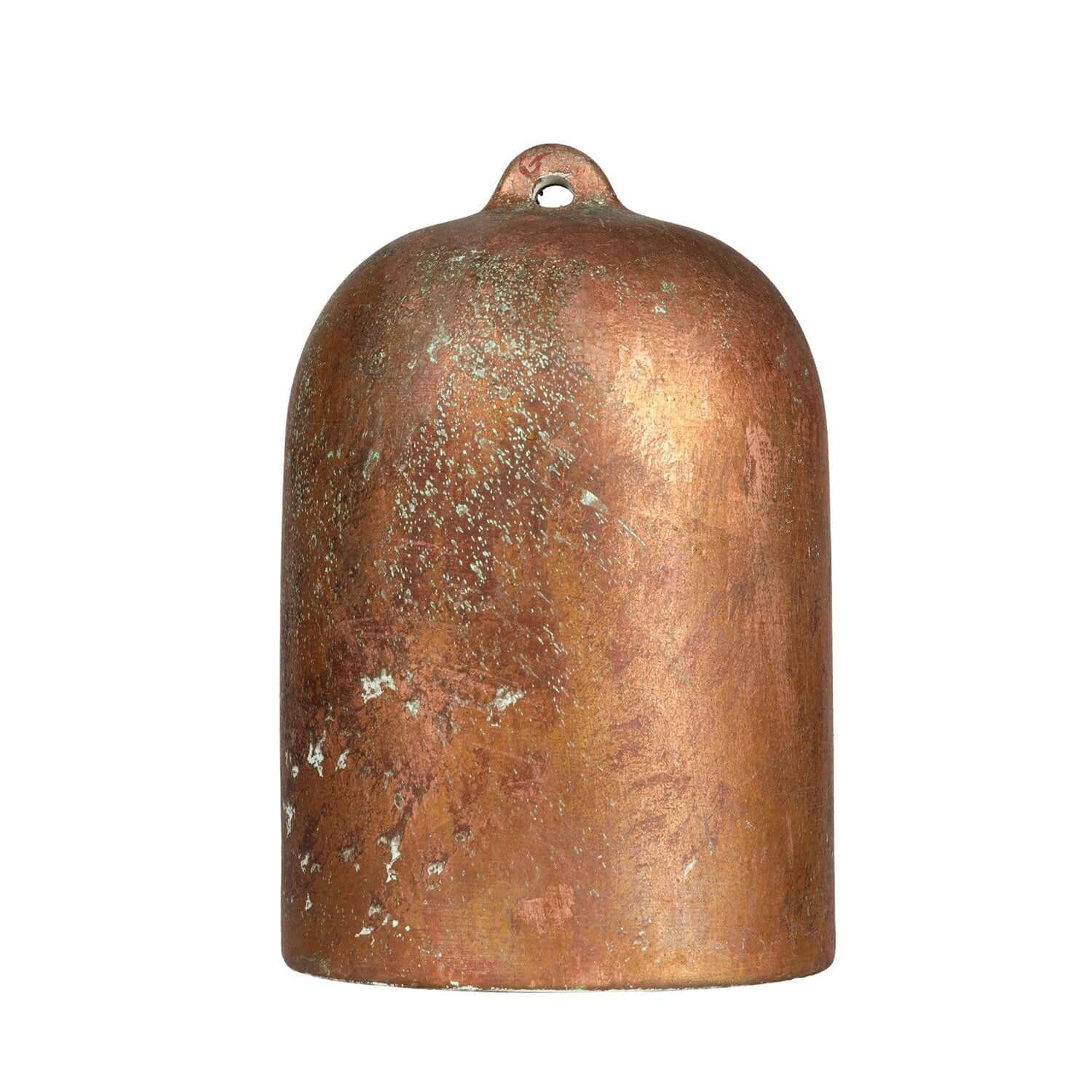 Campana Mini, abat-jour XS en céramique pour suspension - Fabriqué en Italie - Effet vert cuivré - Image 4