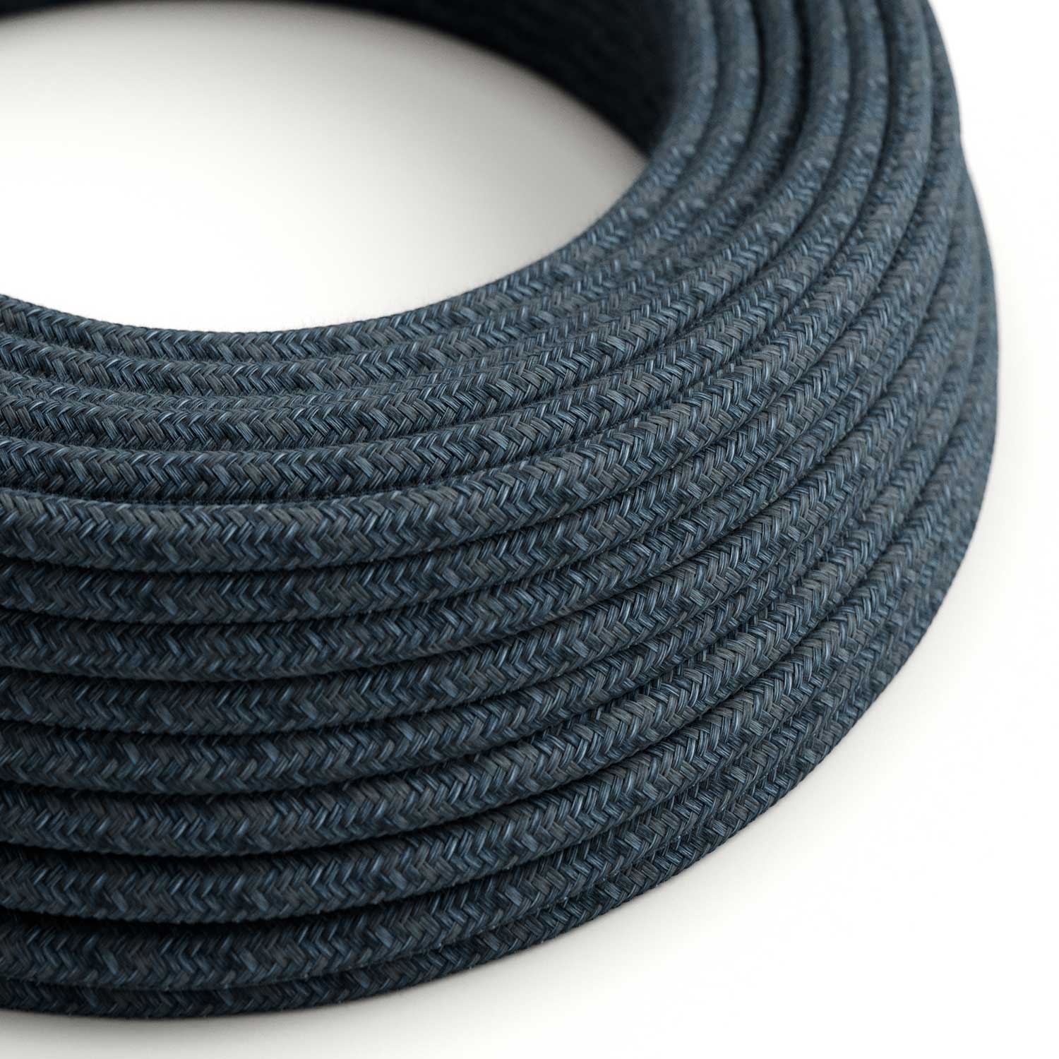 Corde électrique en coton Bleu Mirage - L’Original Creative Cables, idéale pour des lampes artistiques - RX10