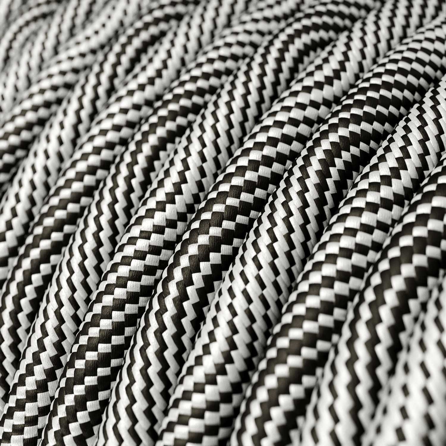Câble électrique pour éclairage Optical Noir et Argent Vertigo - L'Original Creative Cables, pour lampes DIY - ERM64 - Image 2