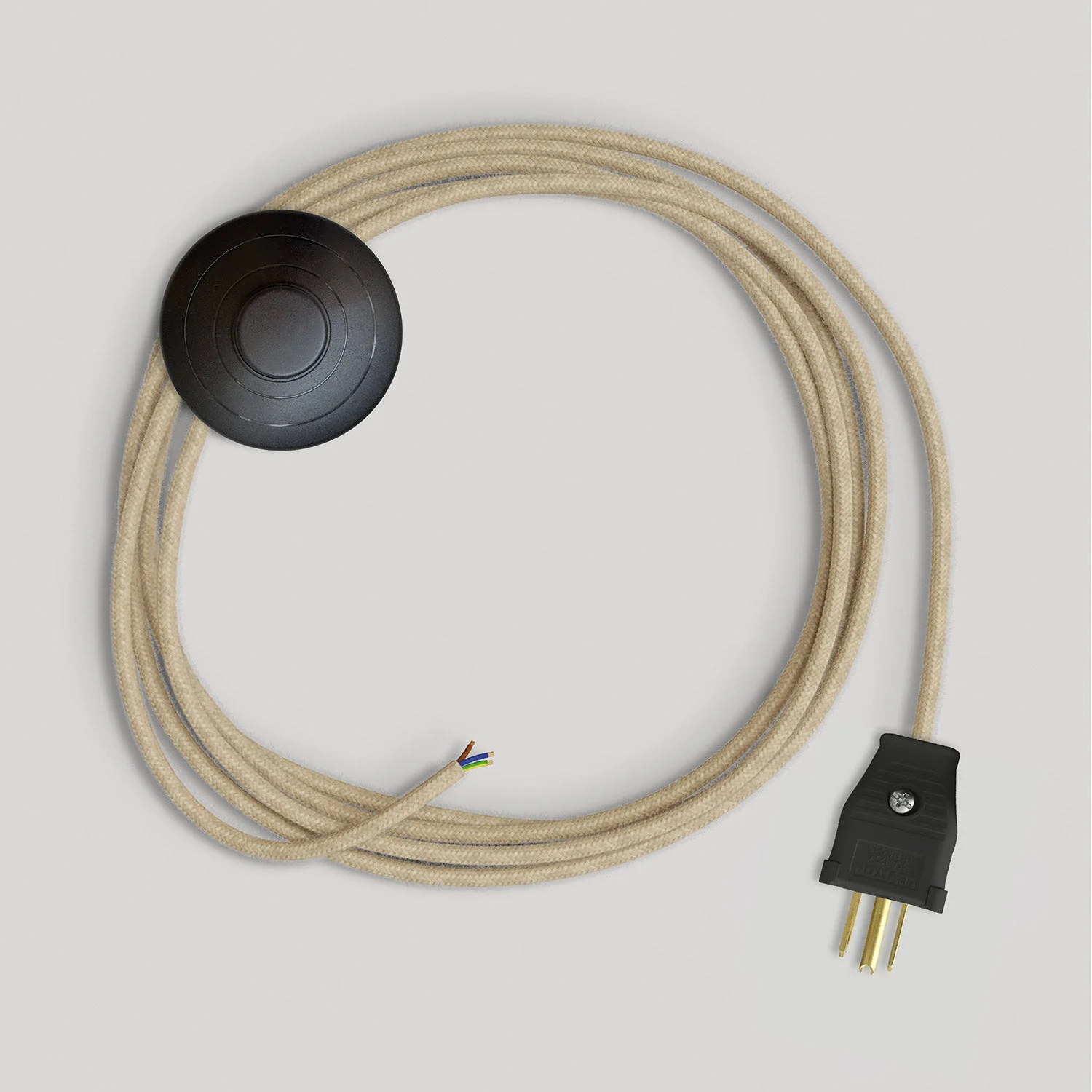 Cordon pour lampe avec câble en jute naturel 10 pieds - Image 4