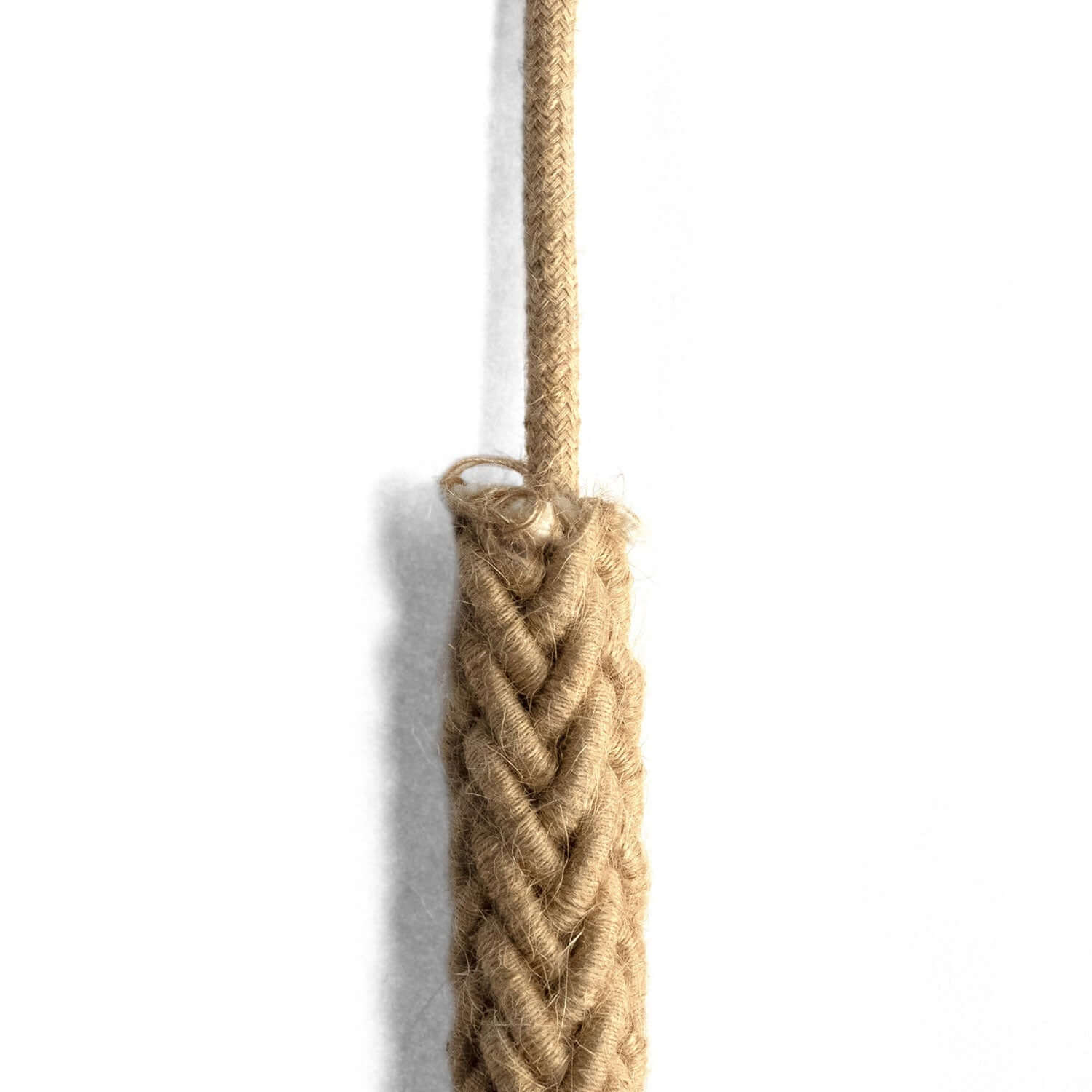 Cordon tressé 2XL en jute, câble électrique 2x0,75. Diamètre 24 mm - Image 3