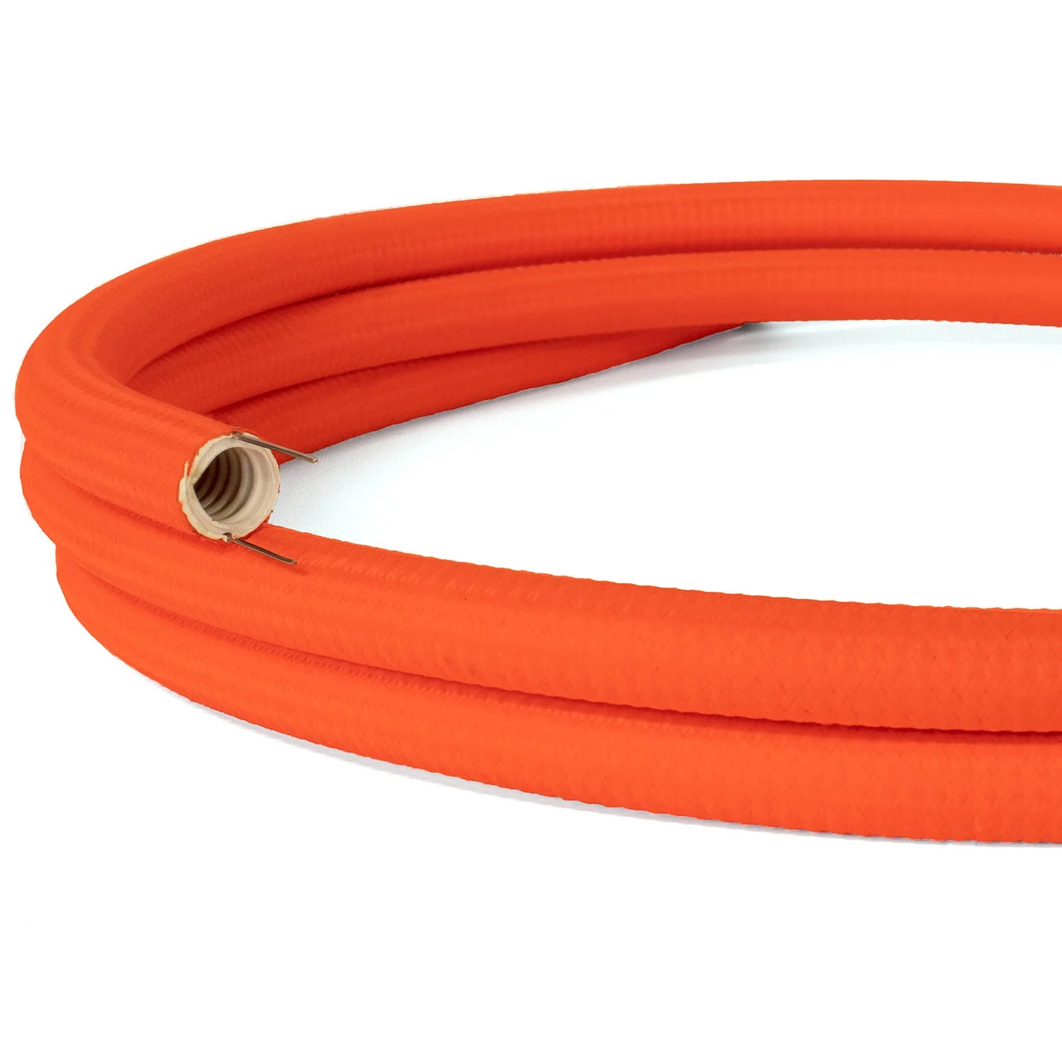 Conduit flexible Creative-Tube, revêtement tissu couleur unie orange fluo RF15, diamètre 20 mm