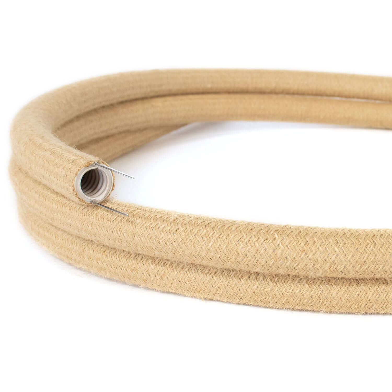 Creative-Tube, diamètre 20 mm, gainé de tissu RN06 Jute, conduit électrique modelable