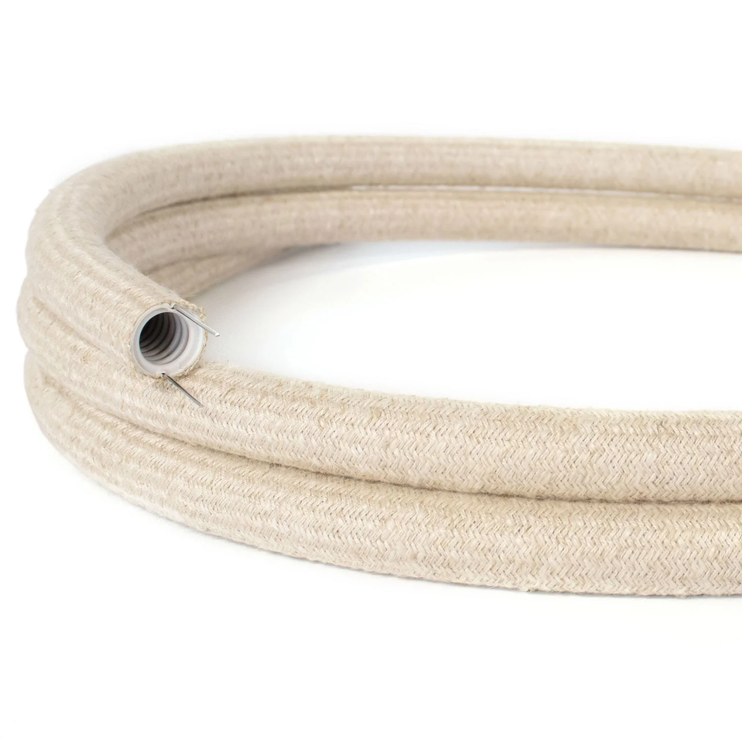 Gaine flexible Creative-Tube, revêtement en tissu Lin Naturel Neutre RN01, diamètre 20 mm