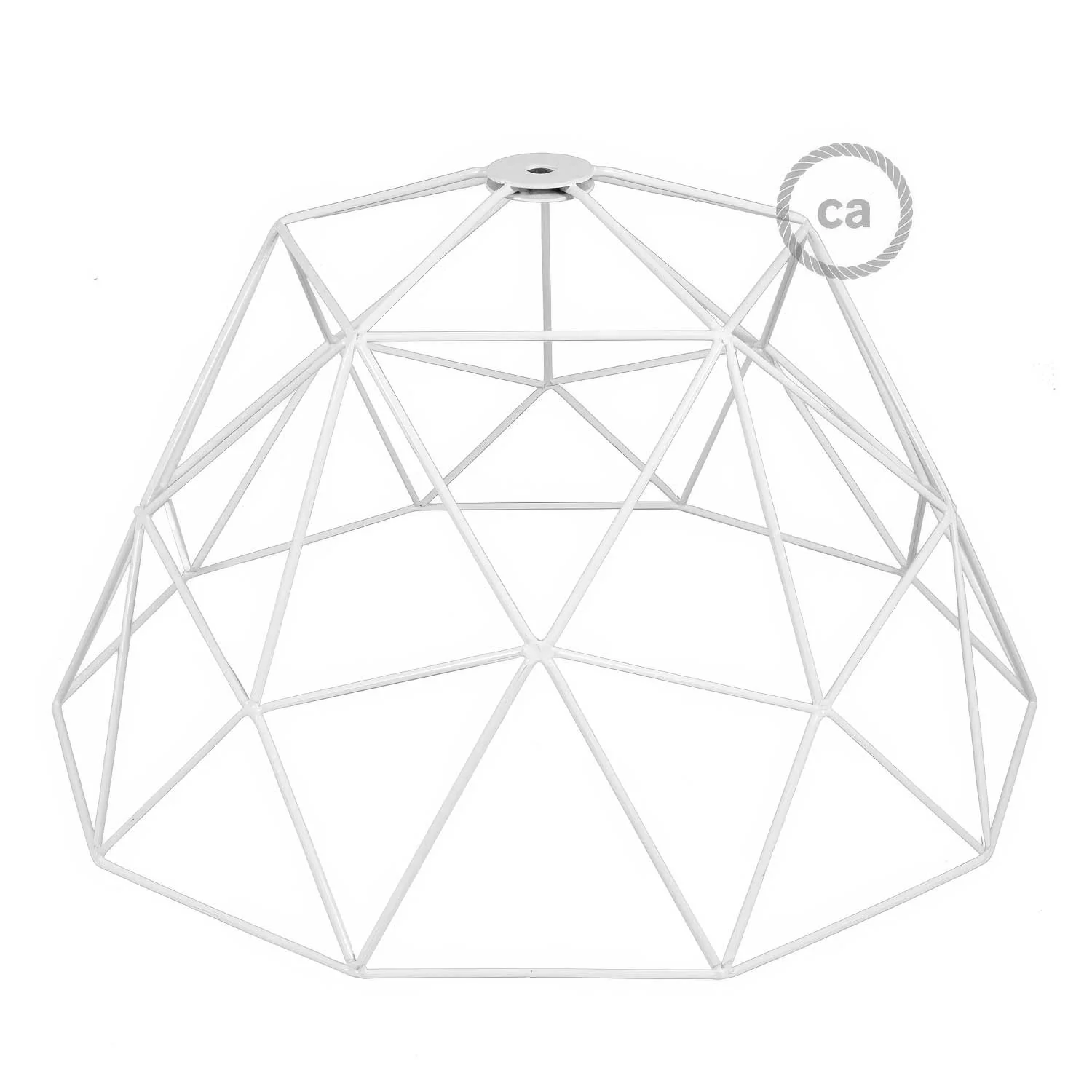 Abat-jour cage nu XXL Dome en métal avec douille E26 - Blanc - Image 3