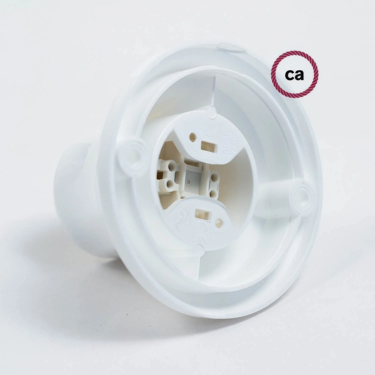 Douille 90° E27 pour mur ou plafond en thermoplastique - Blanc - Image 2