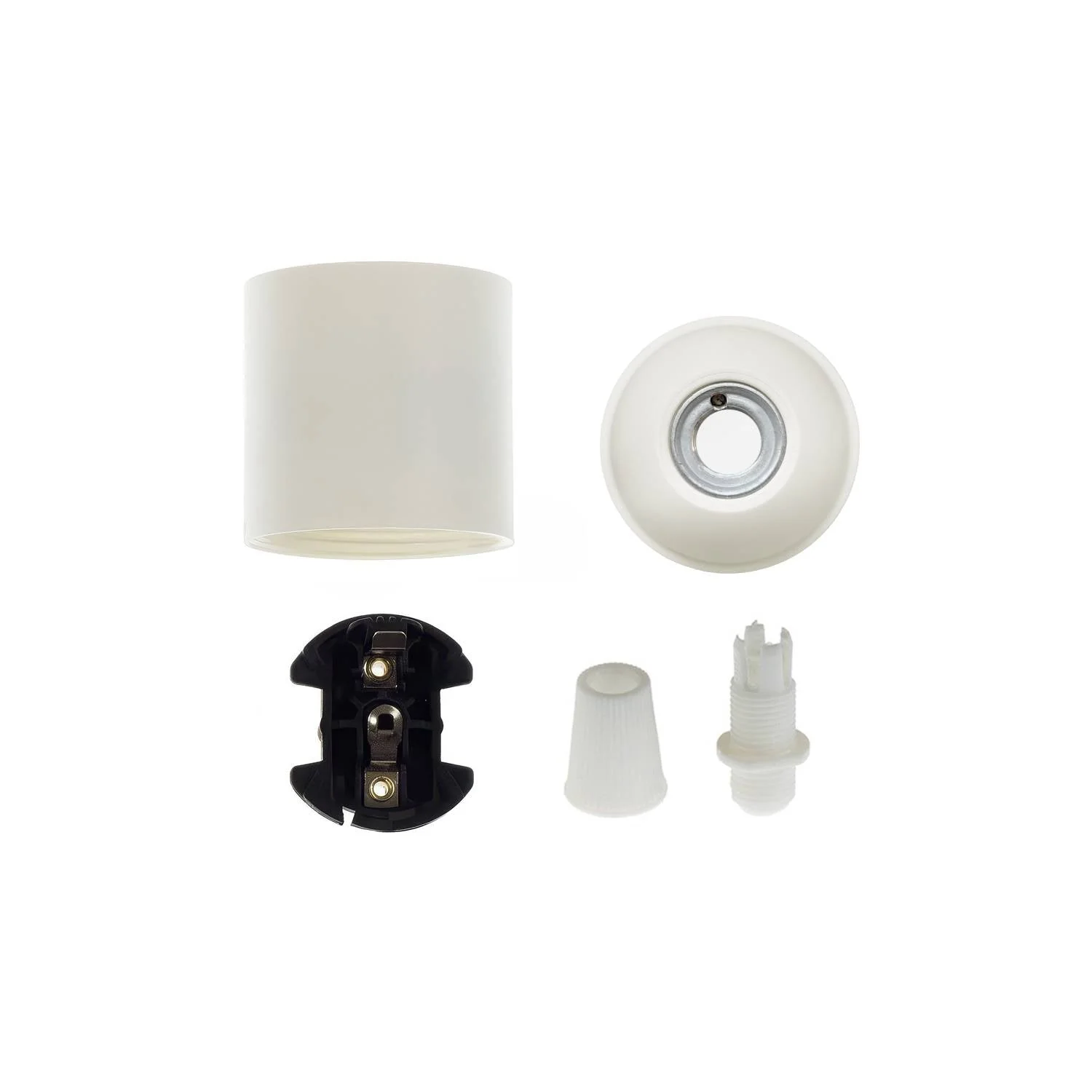 Kit de douille pour ampoule E26 thermoplastique à surface lisse - Blanc - Image 2