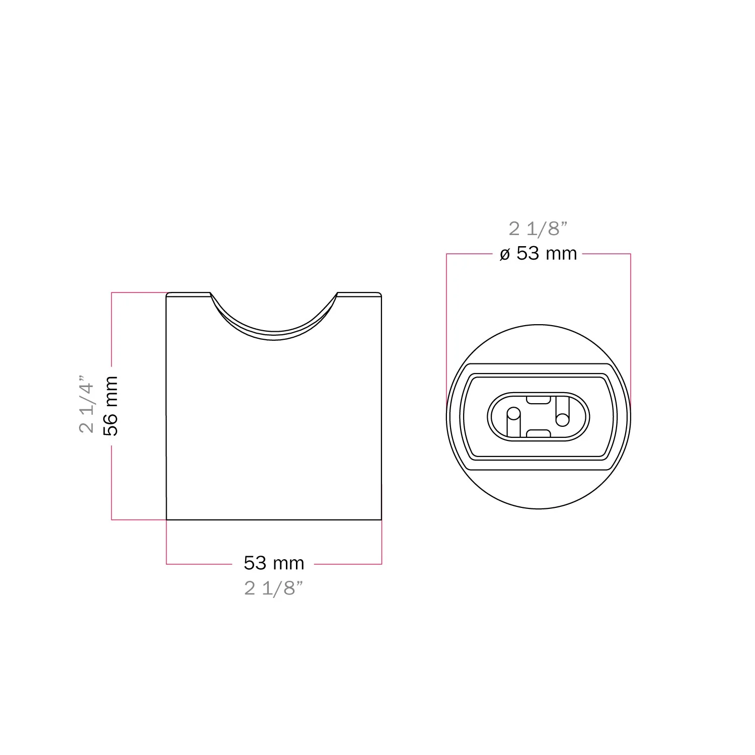 Douille S14d en métal pour mur ou plafond - Bronze satiné - Image 5