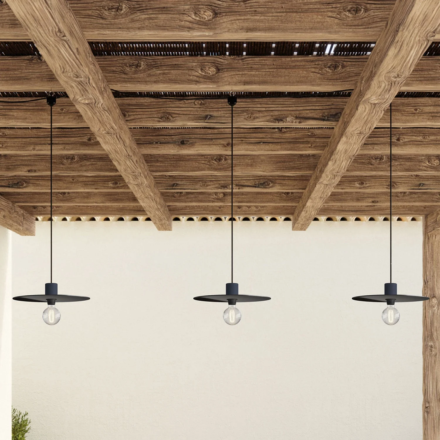 E-Snake Modulair Lampe d’extérieur IP65 portable à 3 lumières avec abat-jour - Noir - Image 3