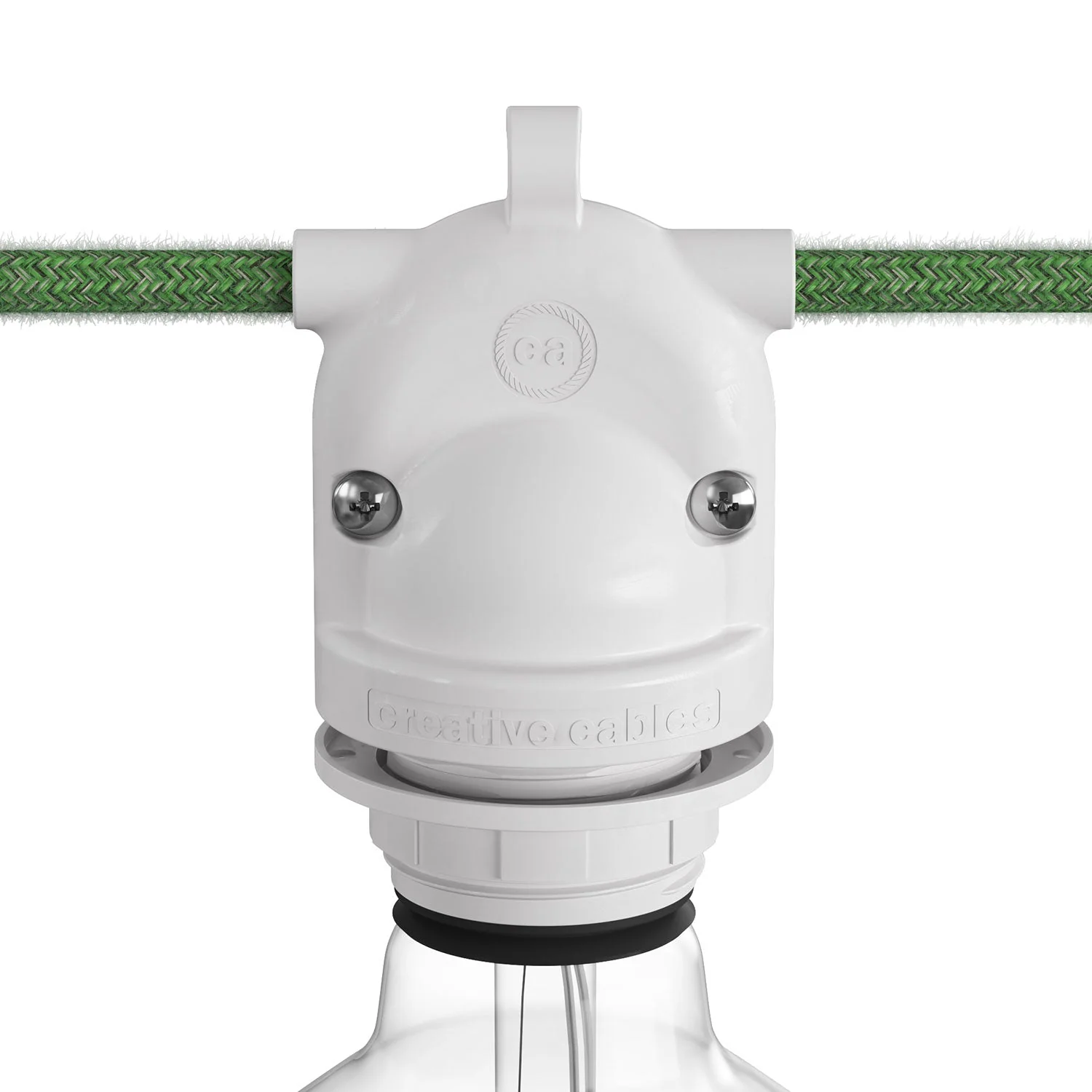 Eiva-2 - Douille pour extérieur à double sortie IP65 culot E27 pour système Modulair - Blanc