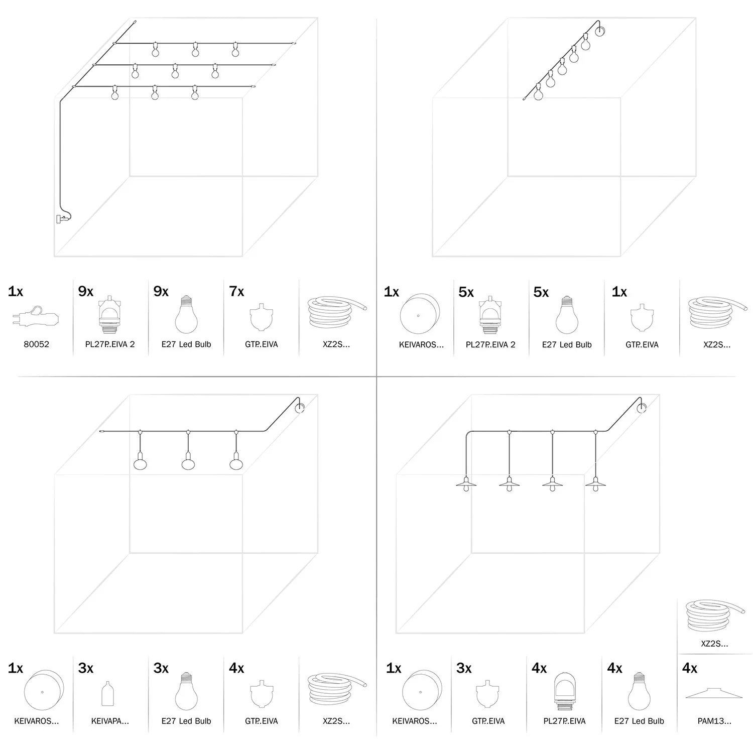 Eiva-2 - Douille pour extérieur à double sortie IP65 culot E27 pour système Modulair - Blanc - Image 7