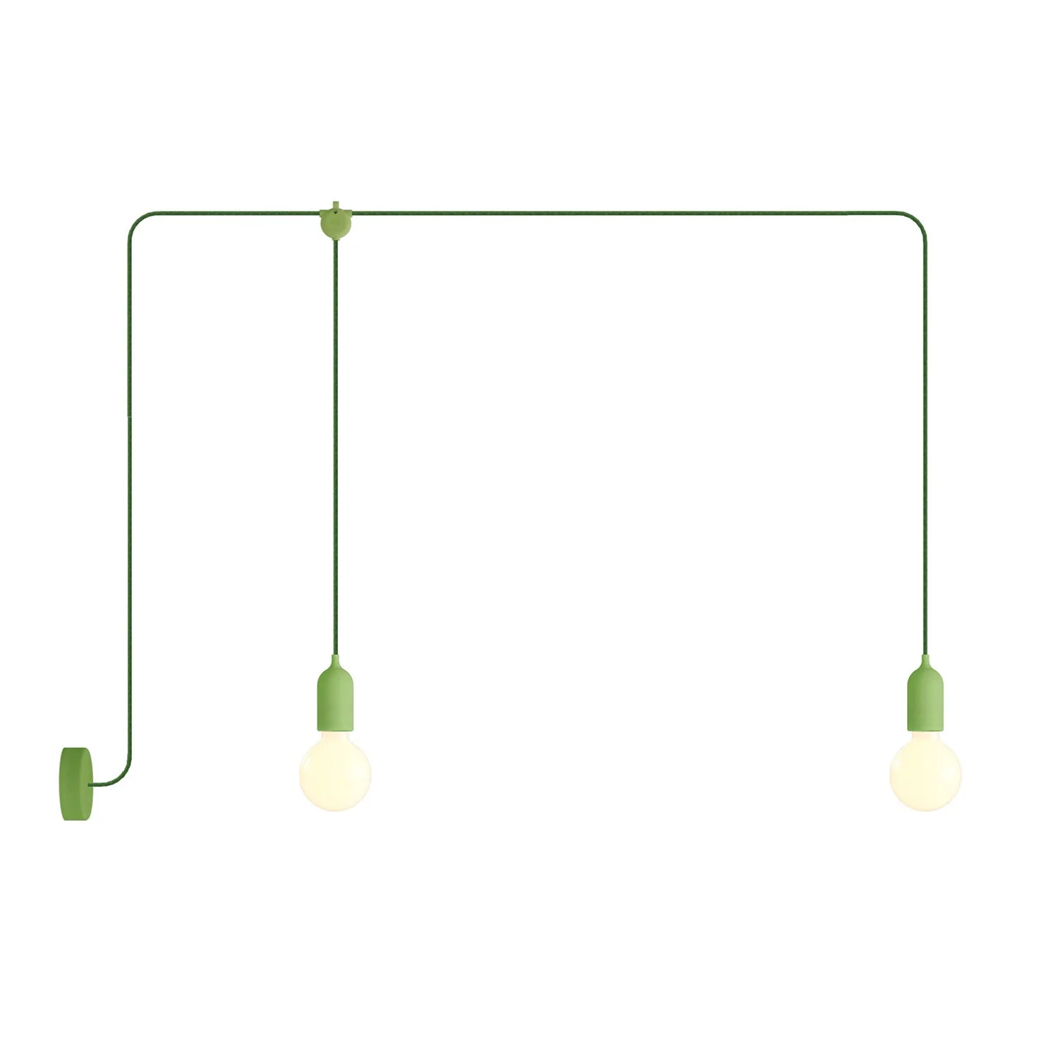 F-Snake Modulair Lampe d’extérieur IP65 à 2 lumières avec pavillon - Vert prairie