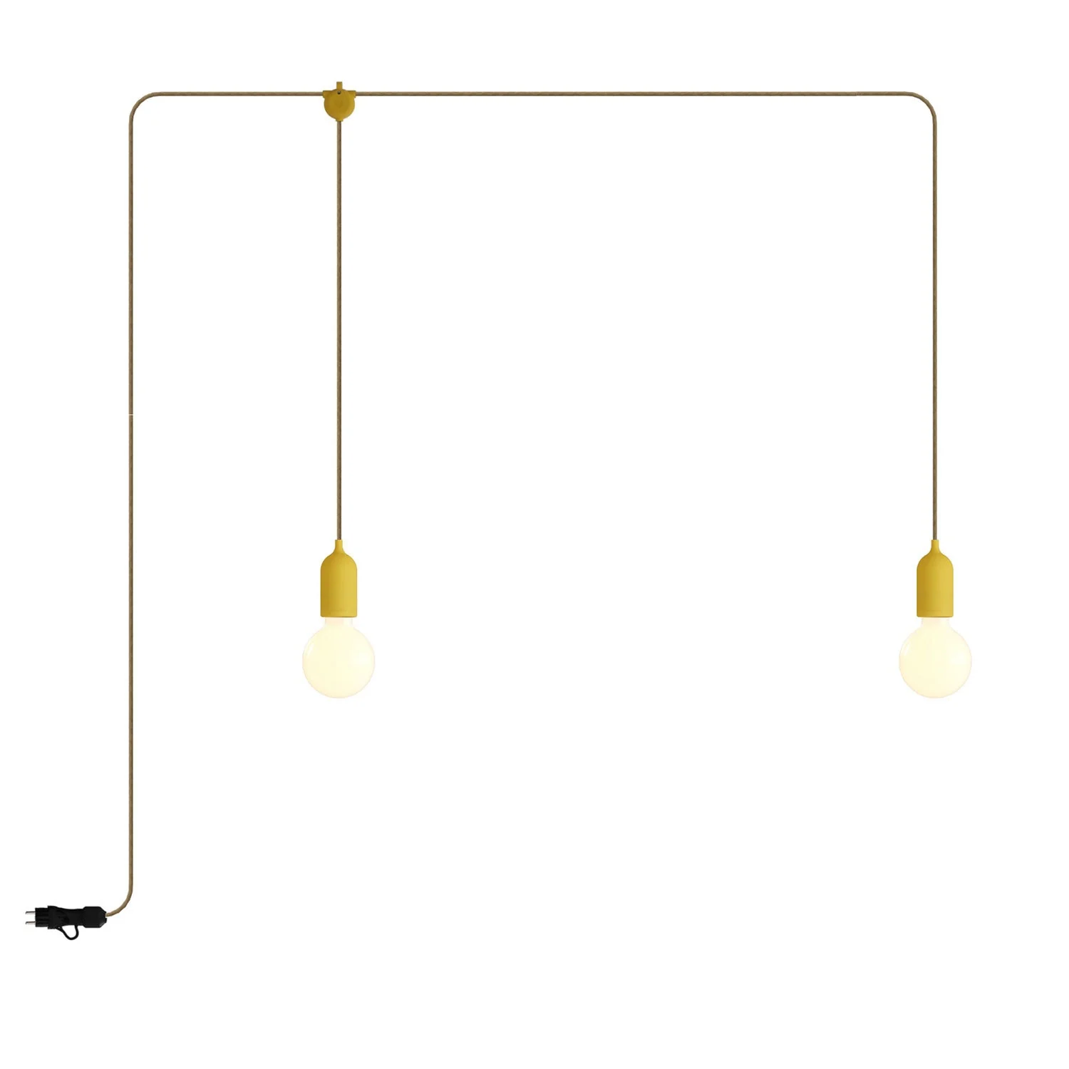 F-Snake Modulair Lampe d’extérieur IP65 portable à 2 lumières - Moutarde