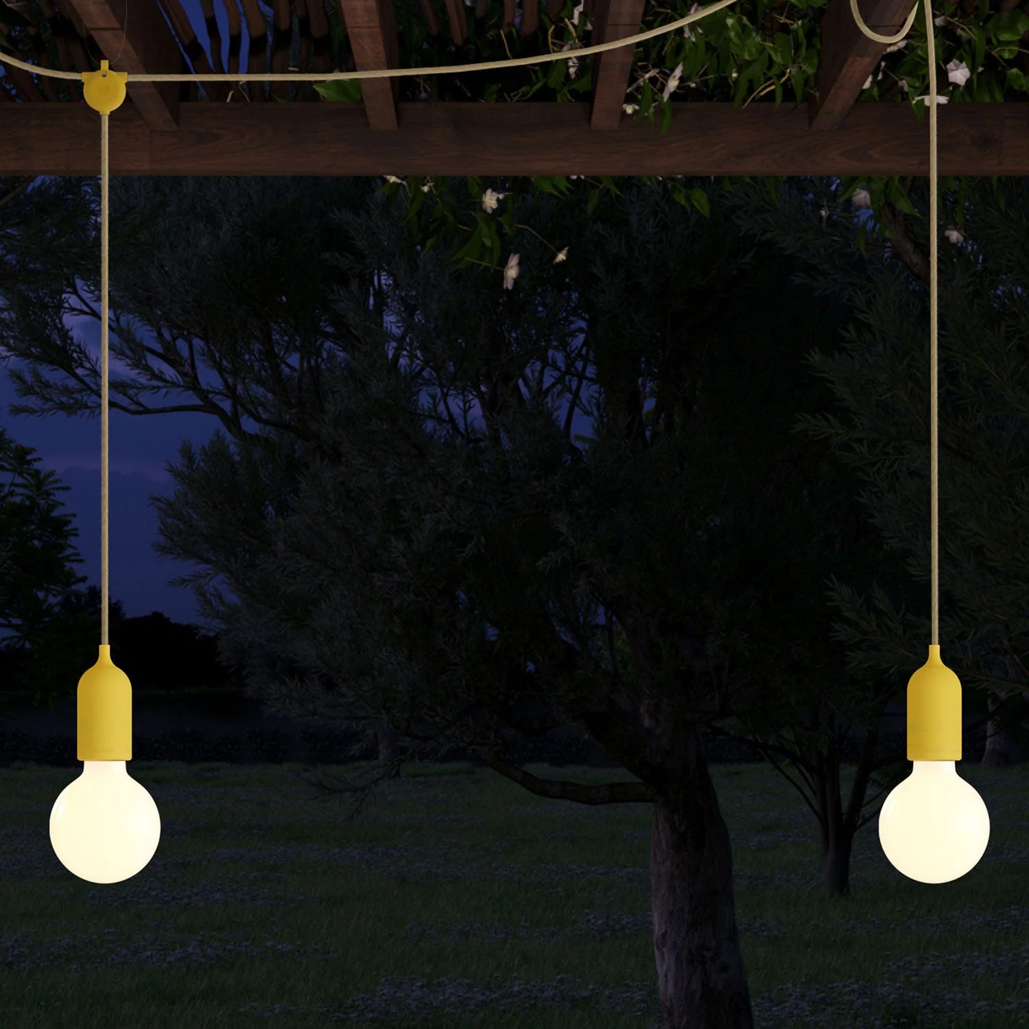 F-Snake Modulair Lampe d’extérieur IP65 portable à 2 lumières - Moutarde - Image 3
