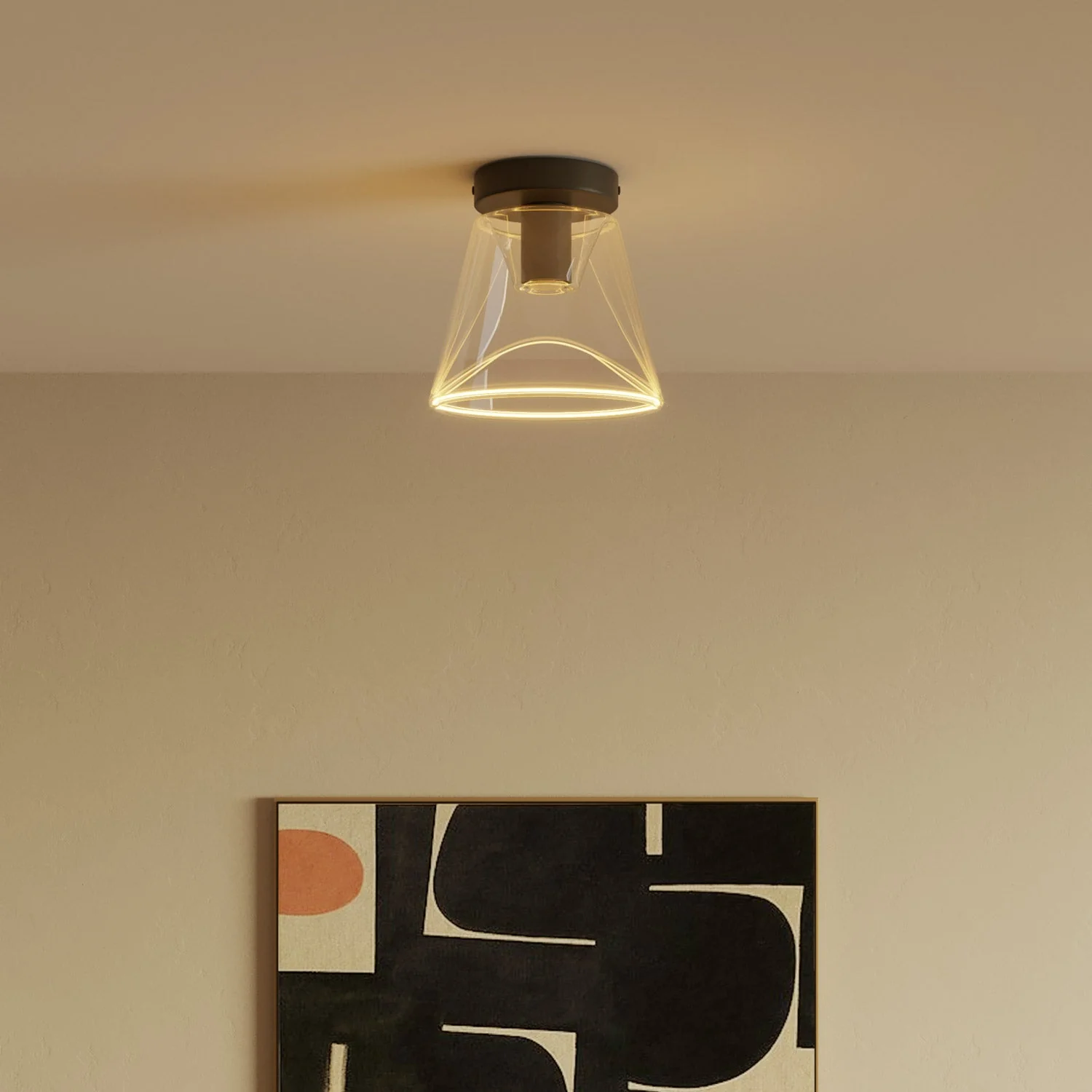 Applique Fermaluce noire avec ampoule G01 - Image 3
