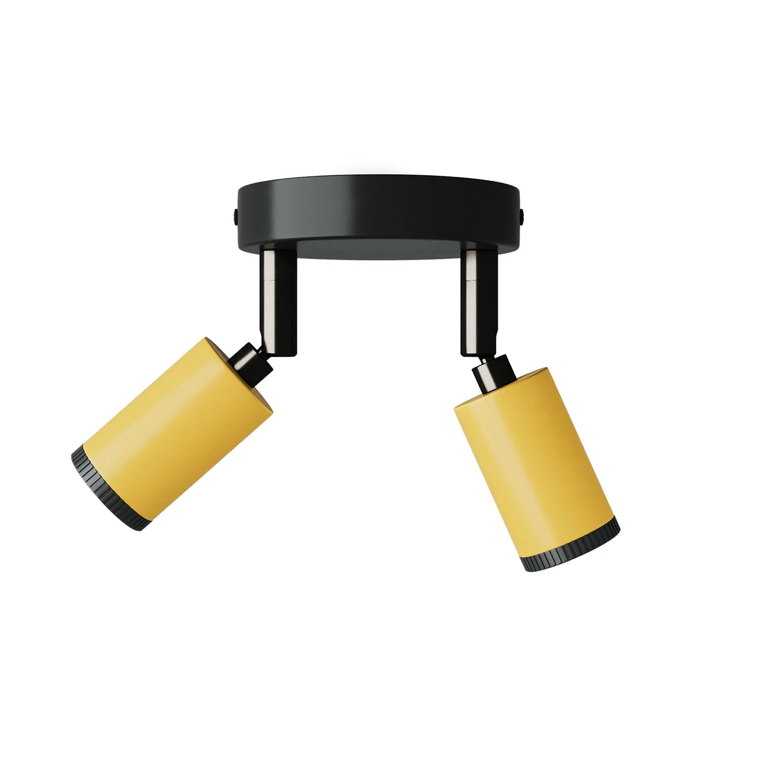 Fermaluce avec 2 spots orientables Mini Spotlight GU1d0 - Moutarde